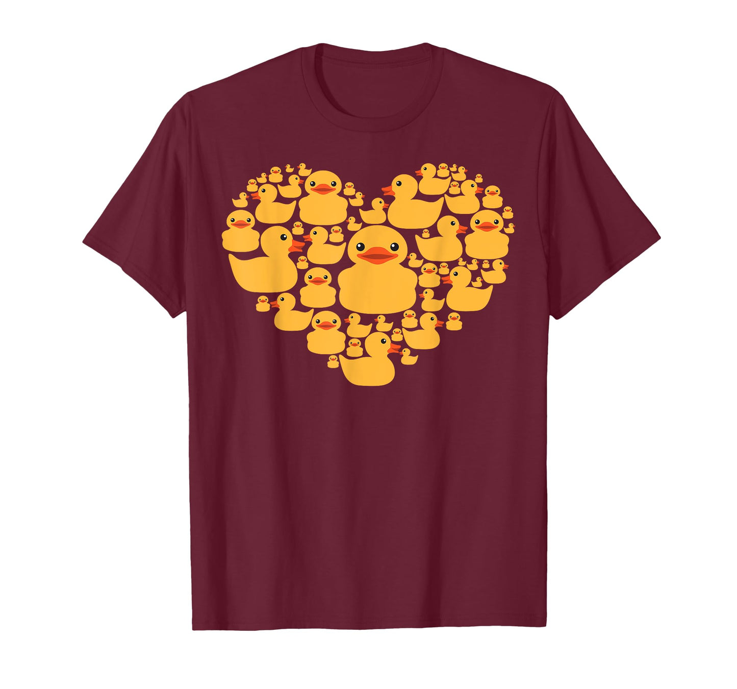 Funny Rubber Duck Gift For Men Women Cool Rubber Ducks Heart T-Shirt