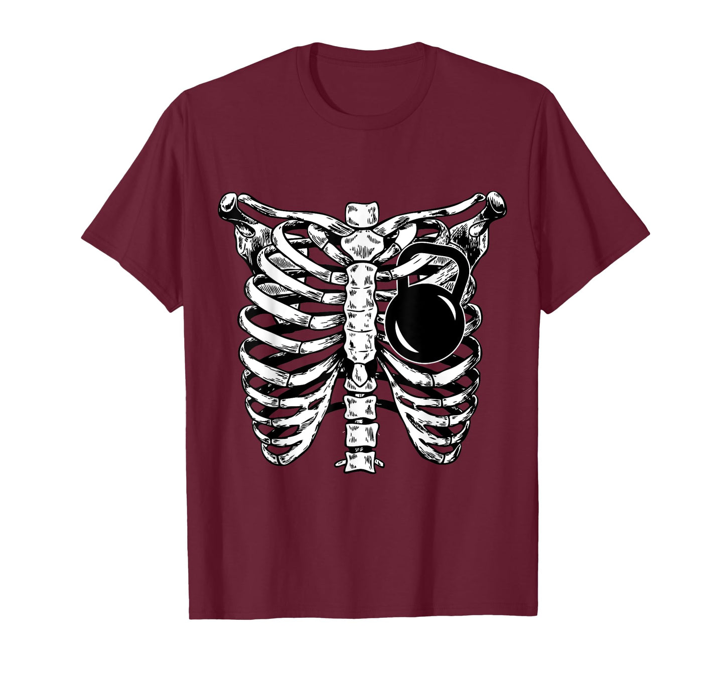 KettleBell Heart Rib Cage Workout Funny Fitness Lover Gift T-Shirt