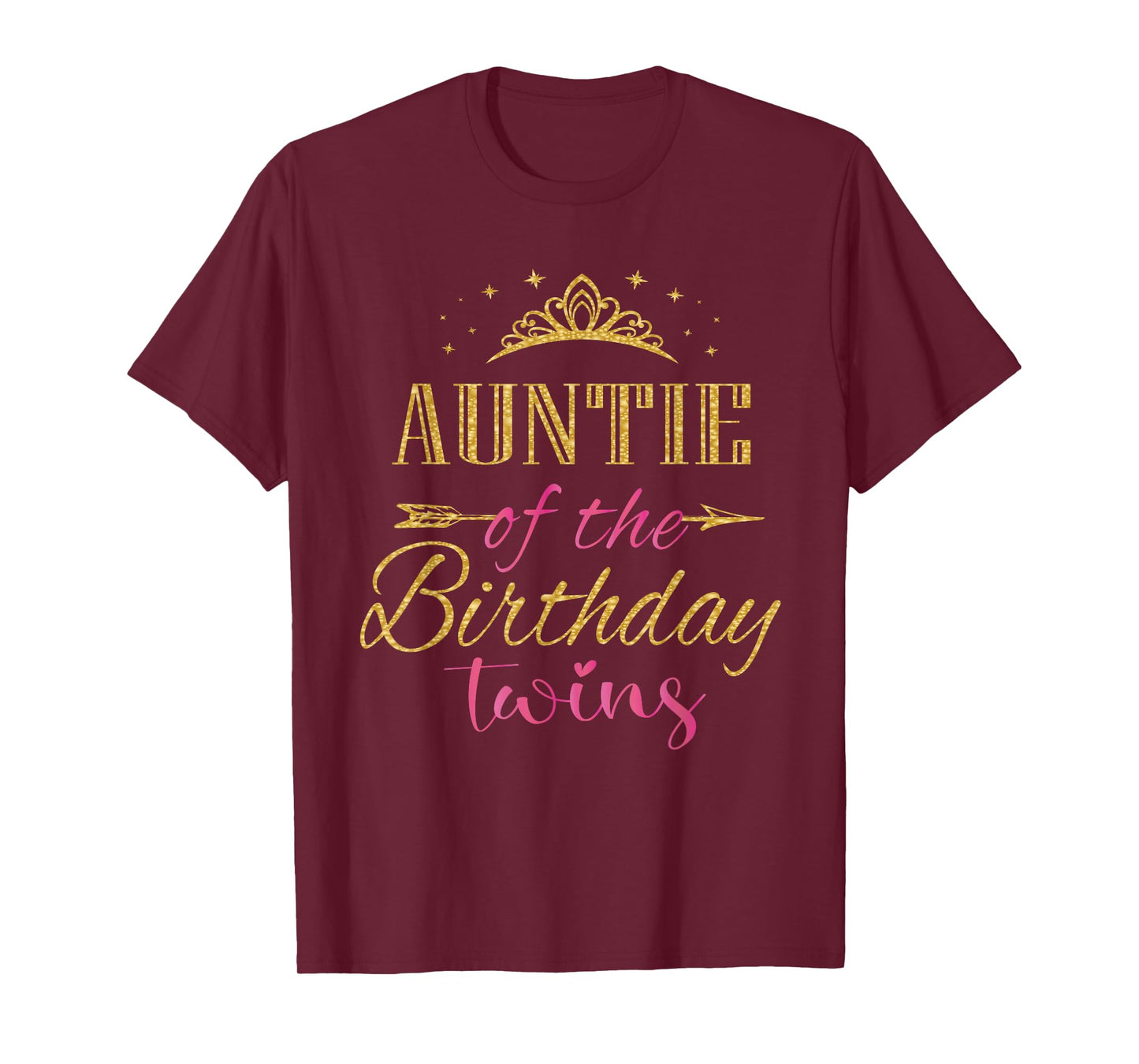 Auntie Of The Birthday Twins Kids Party T-Shirt