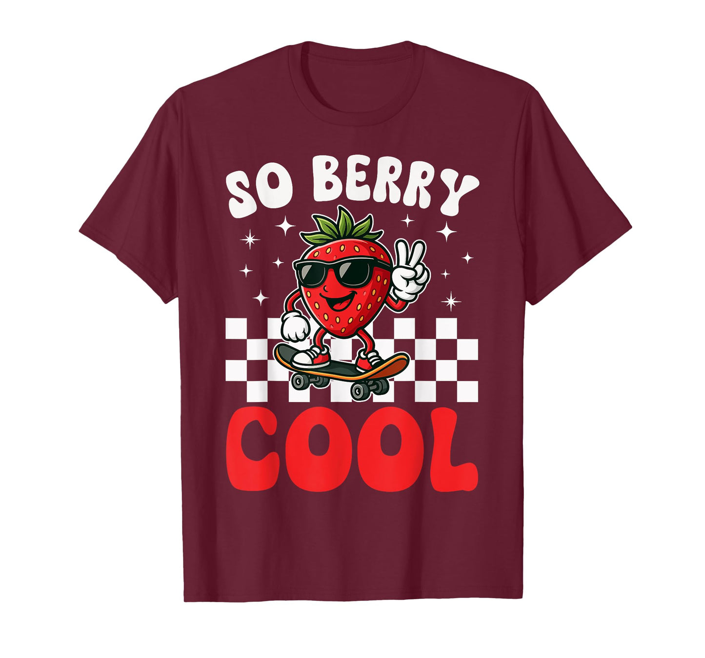 So Berry Cool Boys Strawberry Season Fruit Lover Groovy T-Shirt