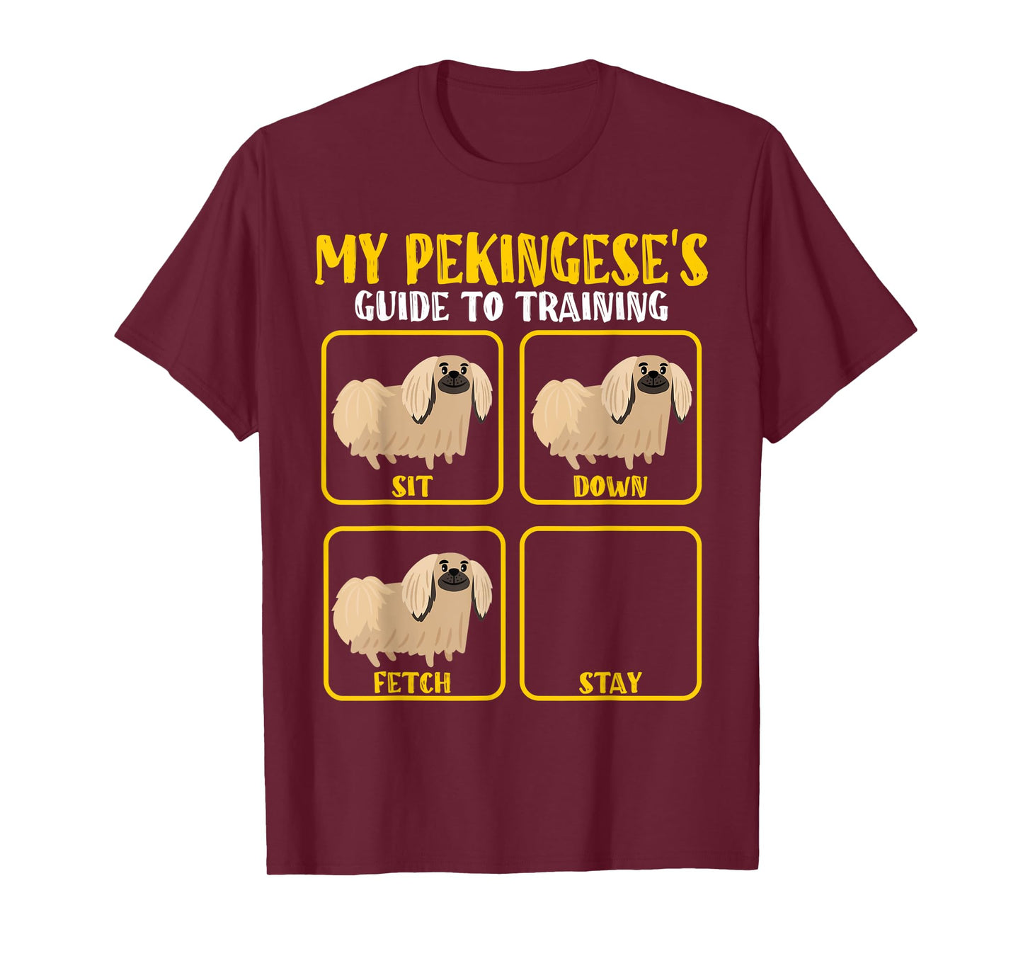 Funny Pekingese Dog training guide for pekingese moms dads T-Shirt