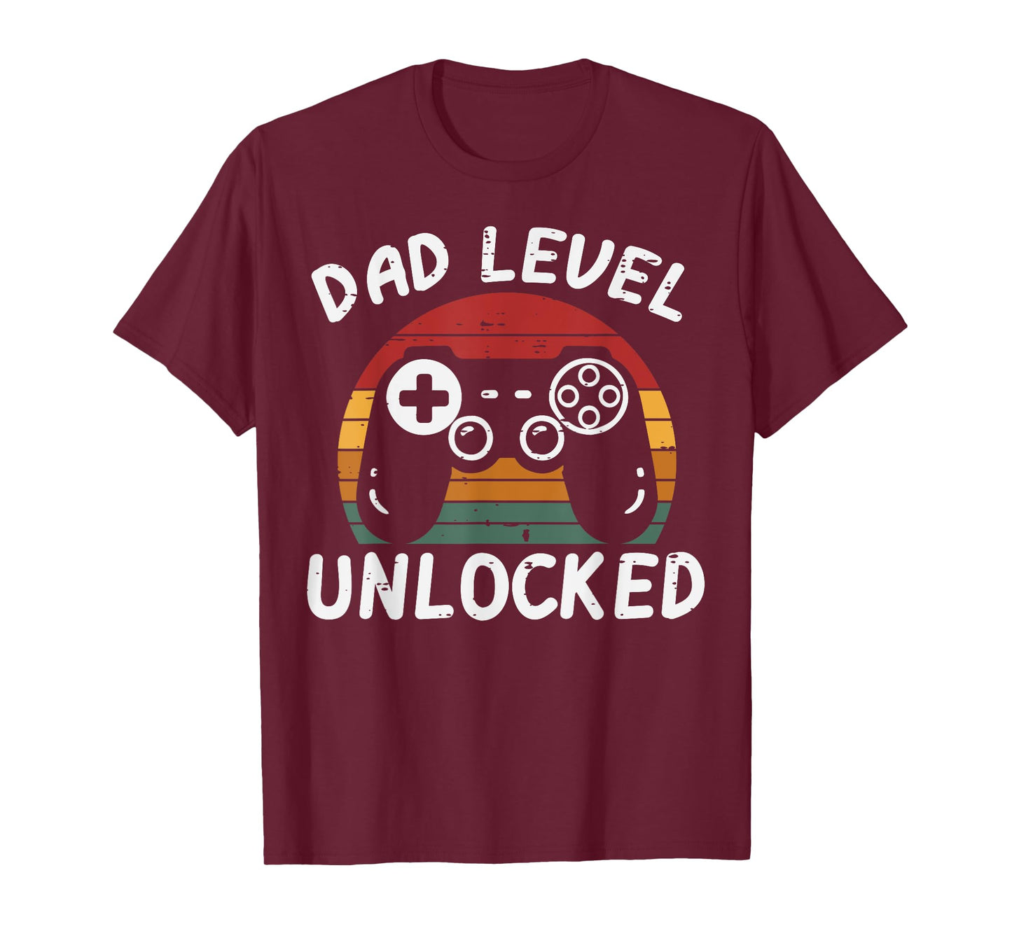 Fathers Day Gamer Dad Level Unlocked Retro Gaming Daddy Papa T-Shirt