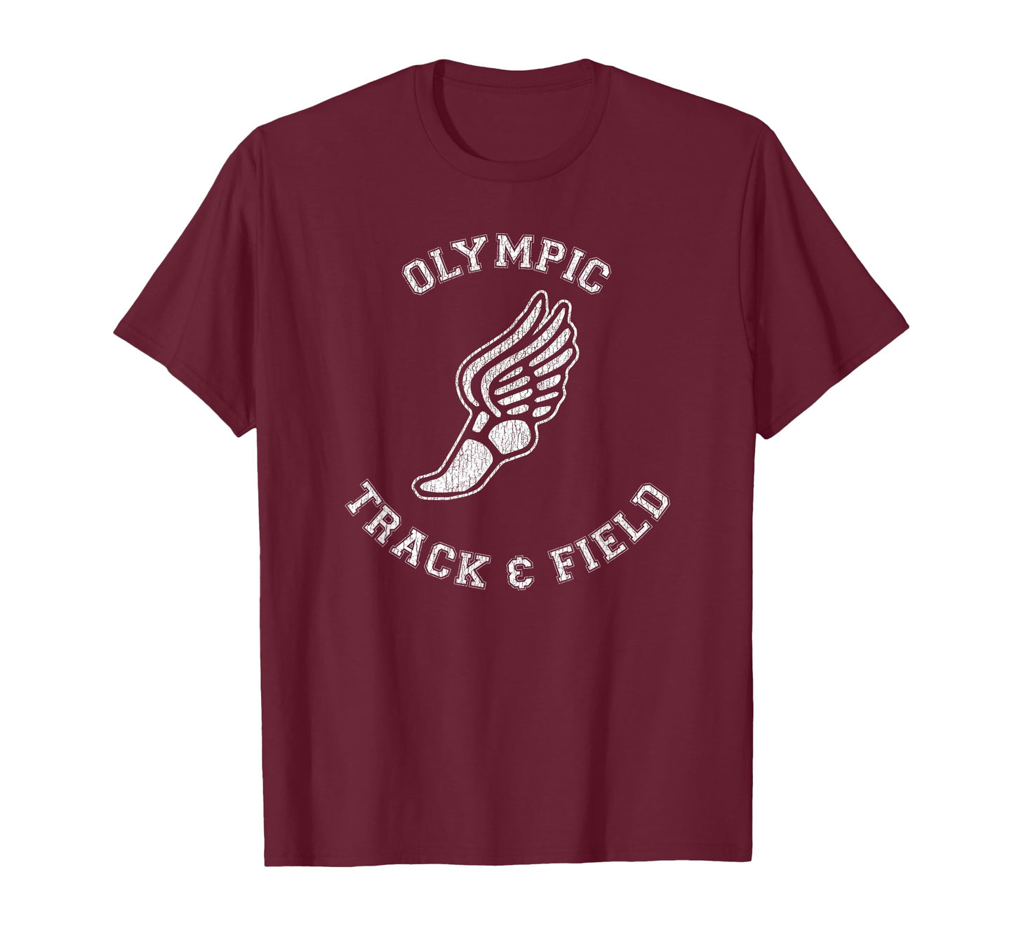 Olympic Track & Field Distressed Retro Classic 80s T-Shirt