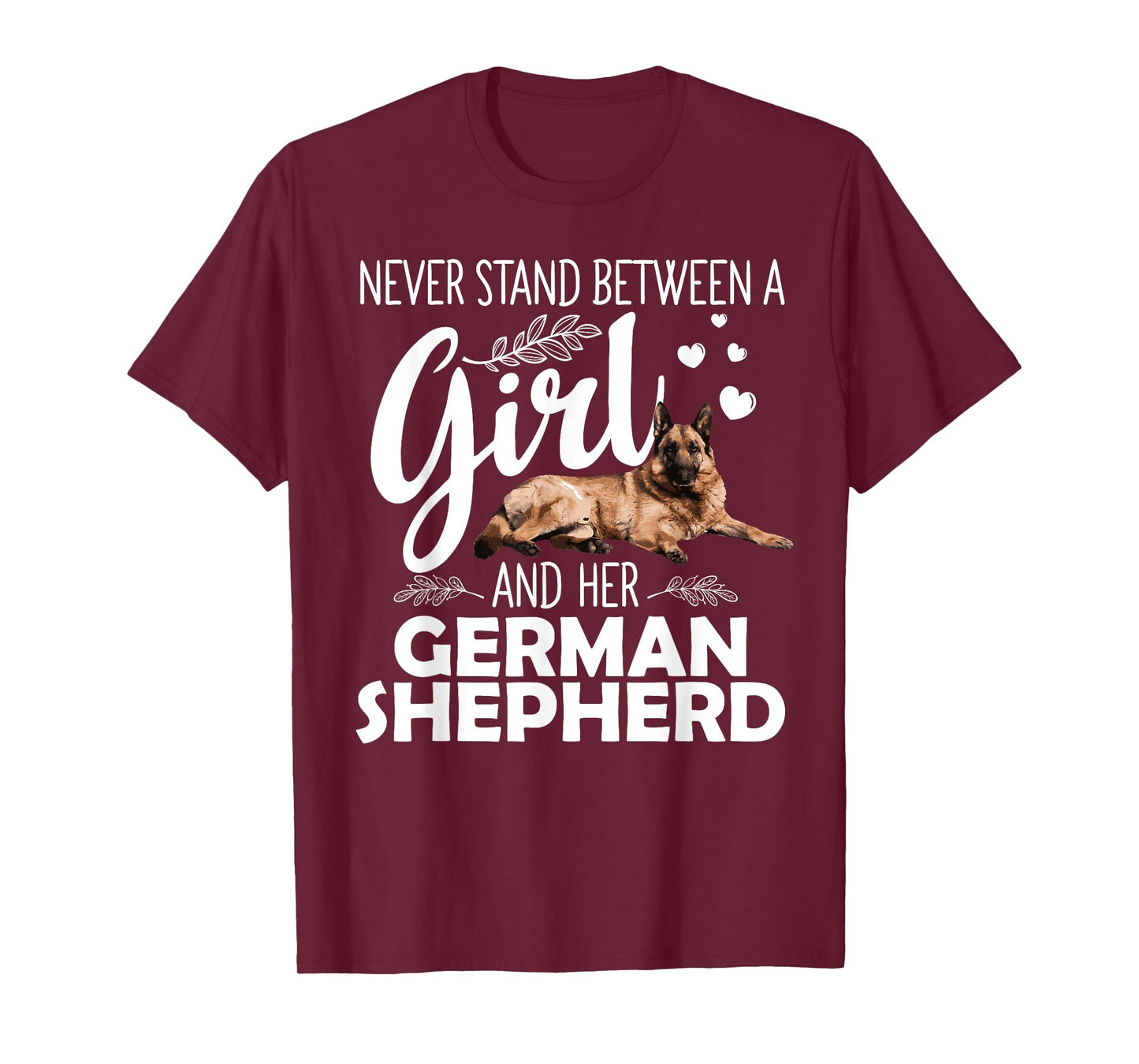 Funny German Shepherd Art For Girls Women Pet Dog Lovers T-Shirt