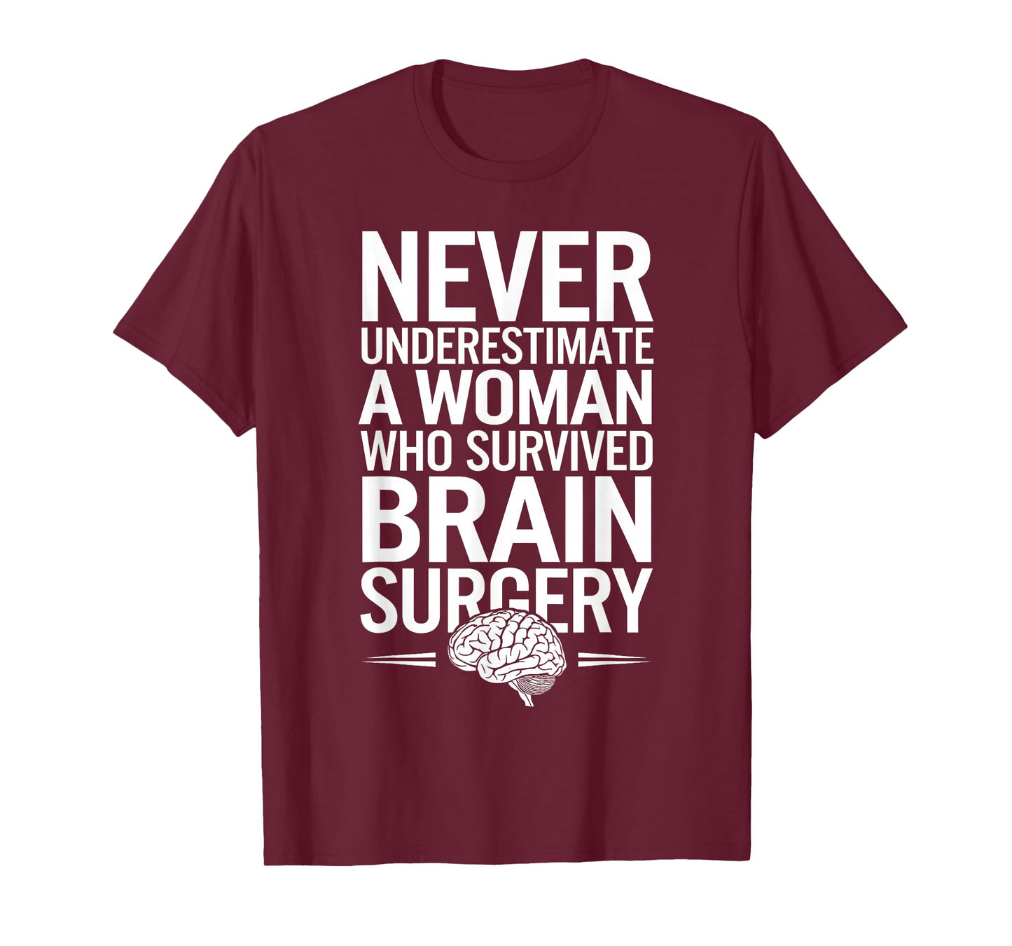 Cute Brain Surgery Art For Women Brain Tumor Cancer Survivor T-Shirt