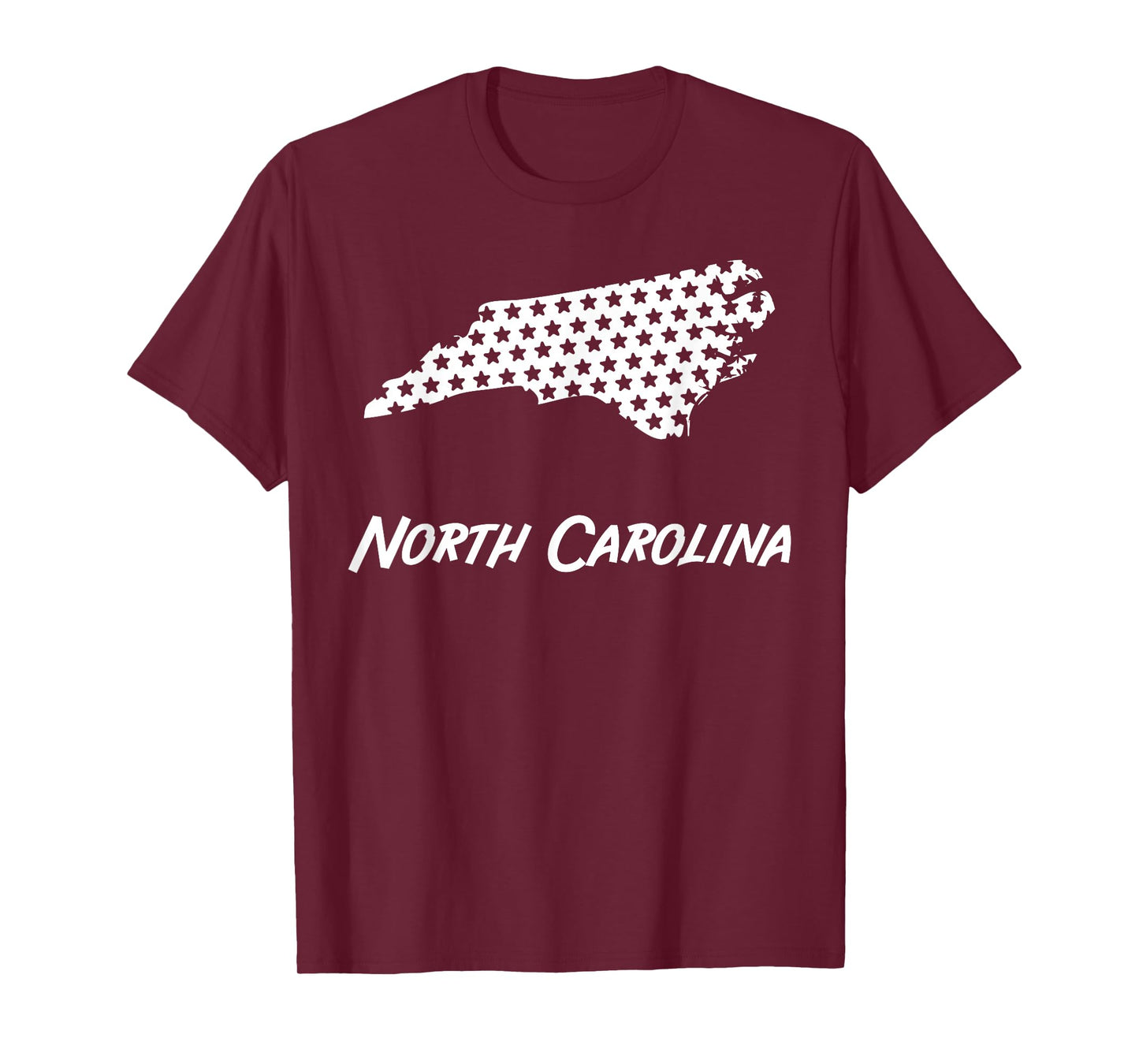 North Carolina USA State Outline Stars Vintage Retro Design T-Shirt