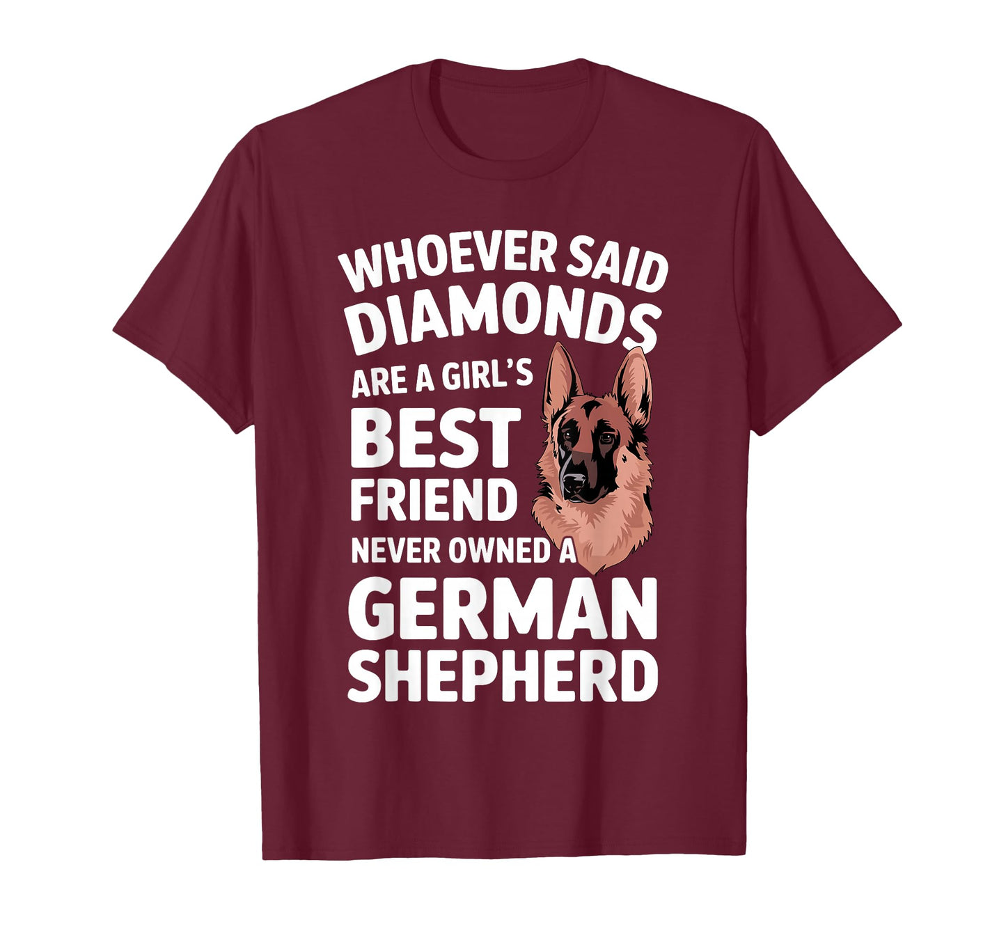 German Shepherd Art For Women Girls German Shepherd Lovers T-Shirt