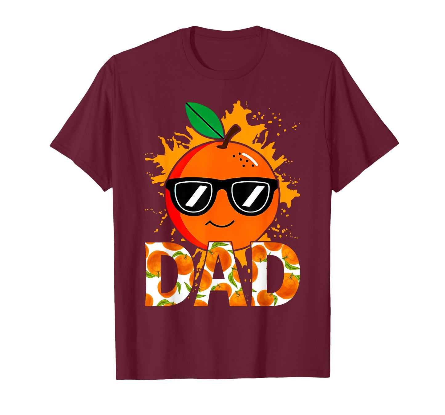 Dad of The Little Cutie Baby Shower Orange 1st Birthday T-Shirt