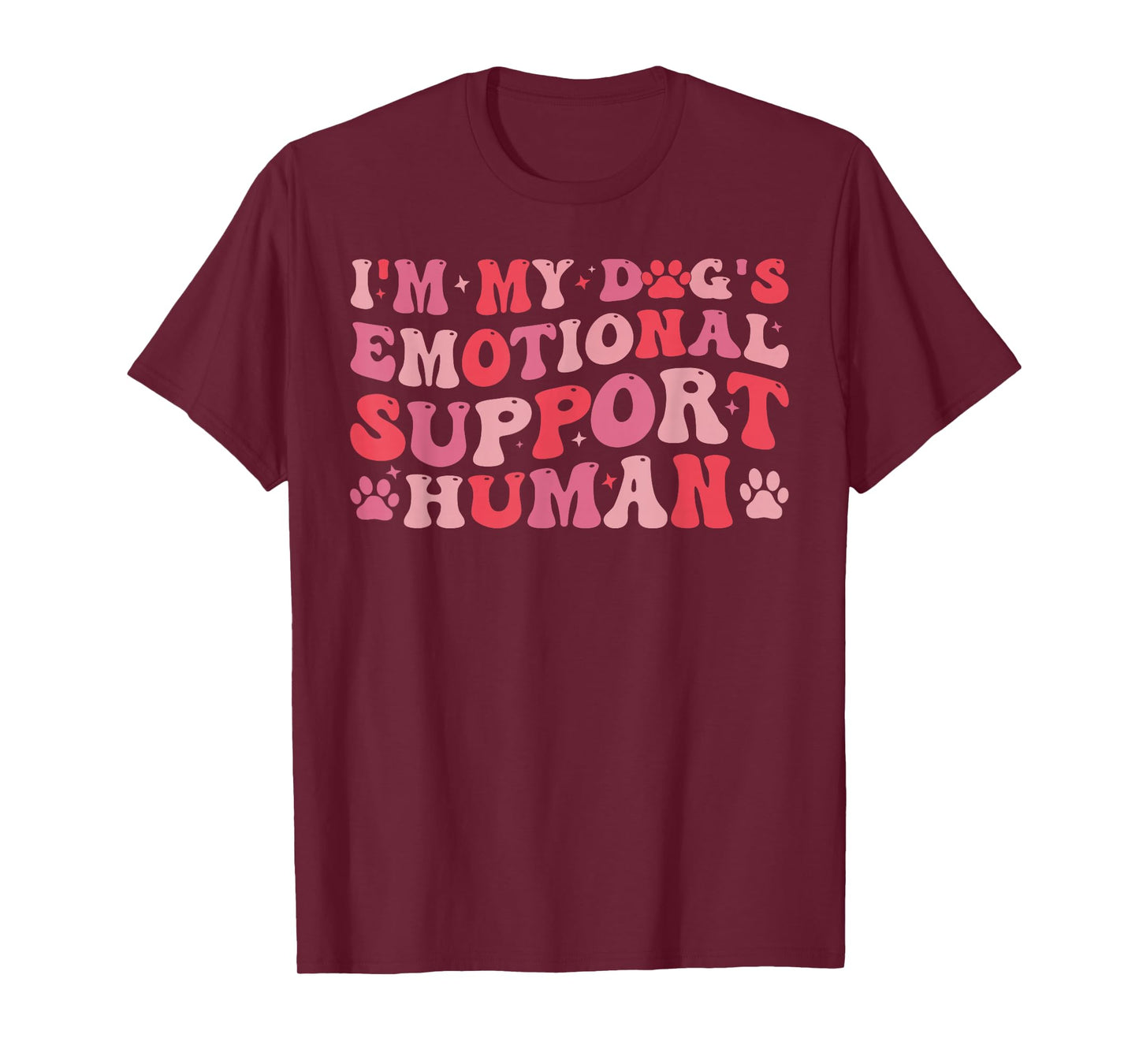 I'm My Dog's Emotional Support-Human Retro Dog T-Shirt