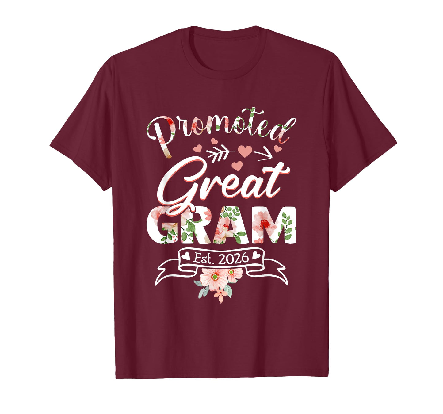 Promoted To Great Gram Est 2026 First Time New Grandma Mom T-Shirt