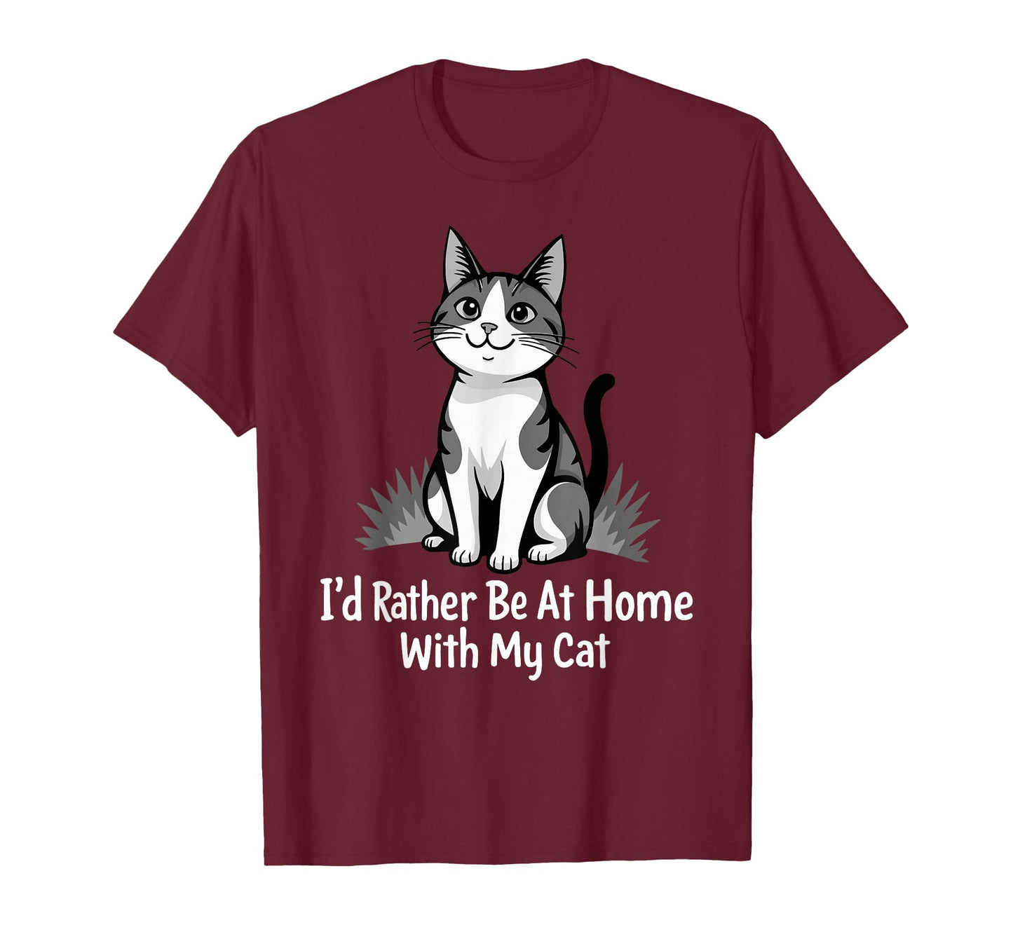 I'd Rather Be at Home with My Cat T-Shirt