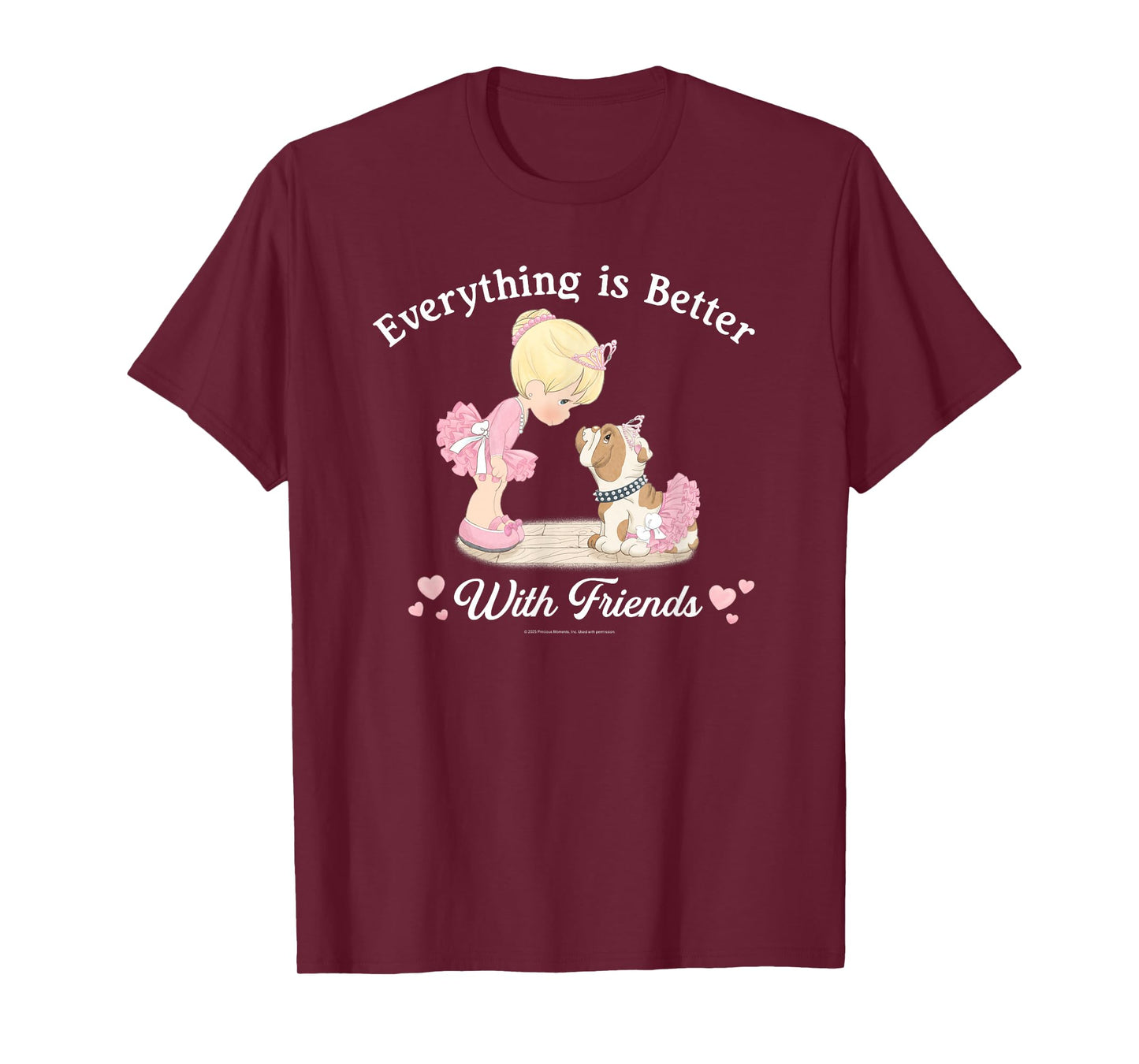 Precious Moments Better with Friends Cute Dog Ballet Dancing T-Shirt
