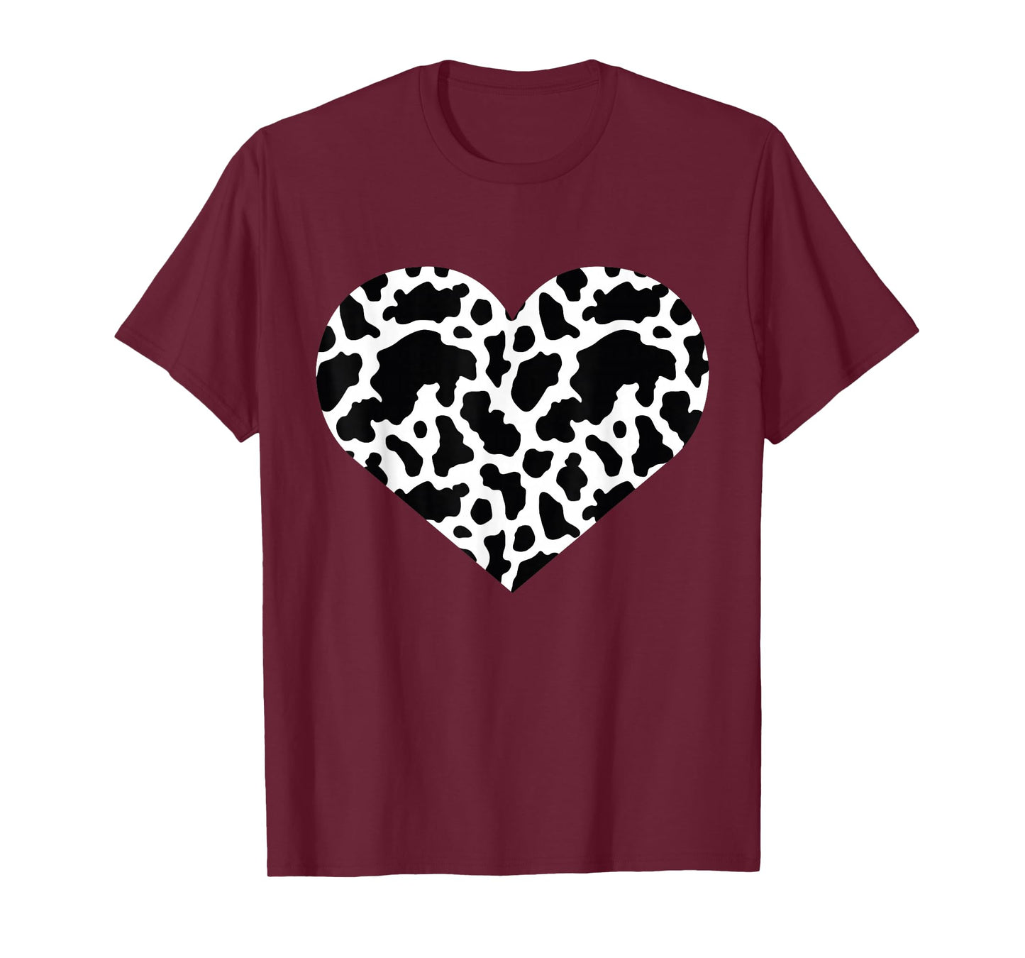 Cow Heart Pattern Funny Graphic T-Shirt