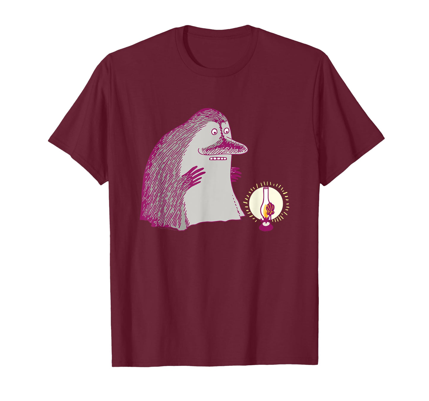 Moomin The Groke Spooky Lamp Light T-Shirt