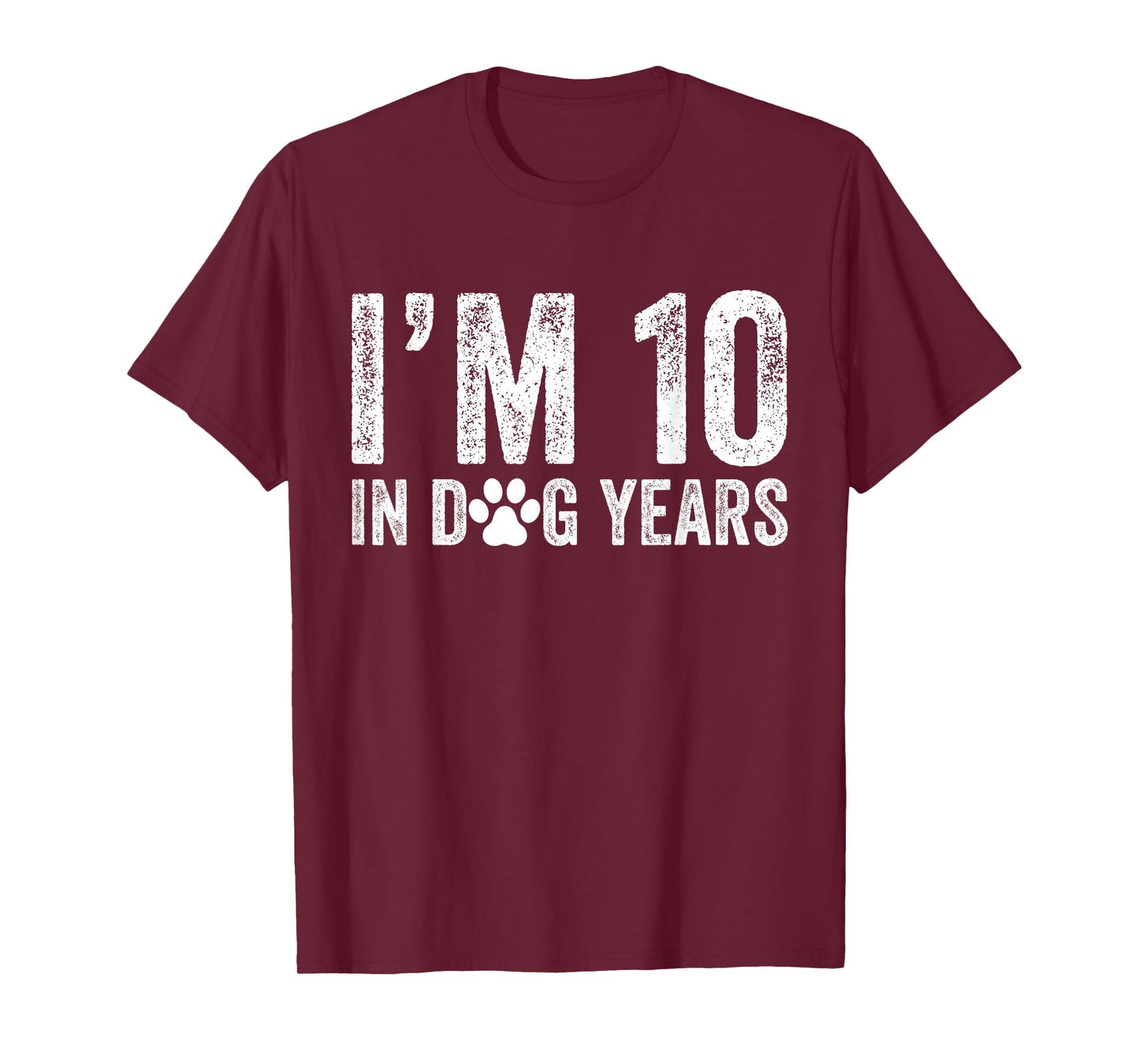 I'm 10 In Dog Years Funny 70th Birthday Dog Lover Vintage T-Shirt