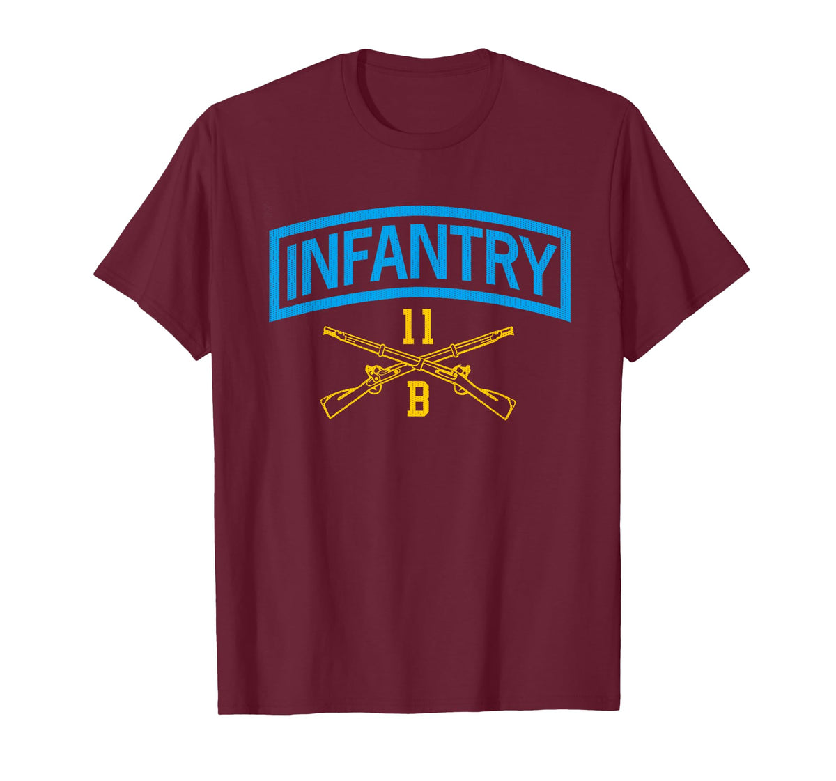 11B Infantry Combat Veteran 11 Bravo Infantryman Grunt Flag T-Shirt