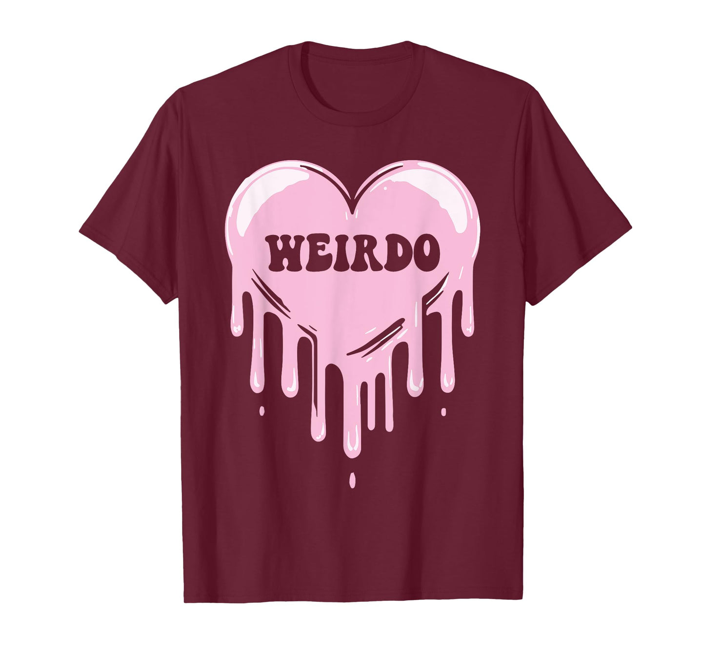 Weirdo Dripping Heart Pastel Goth Emo Punk Aesthetic T-Shirt
