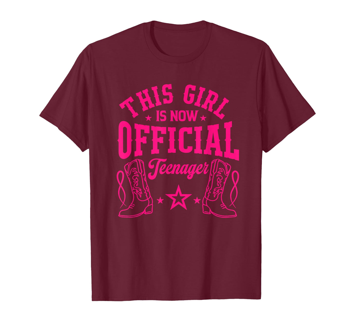 Official Teenager Western 13th Birthday Cowgirl 13 Yrs Old T-Shirt