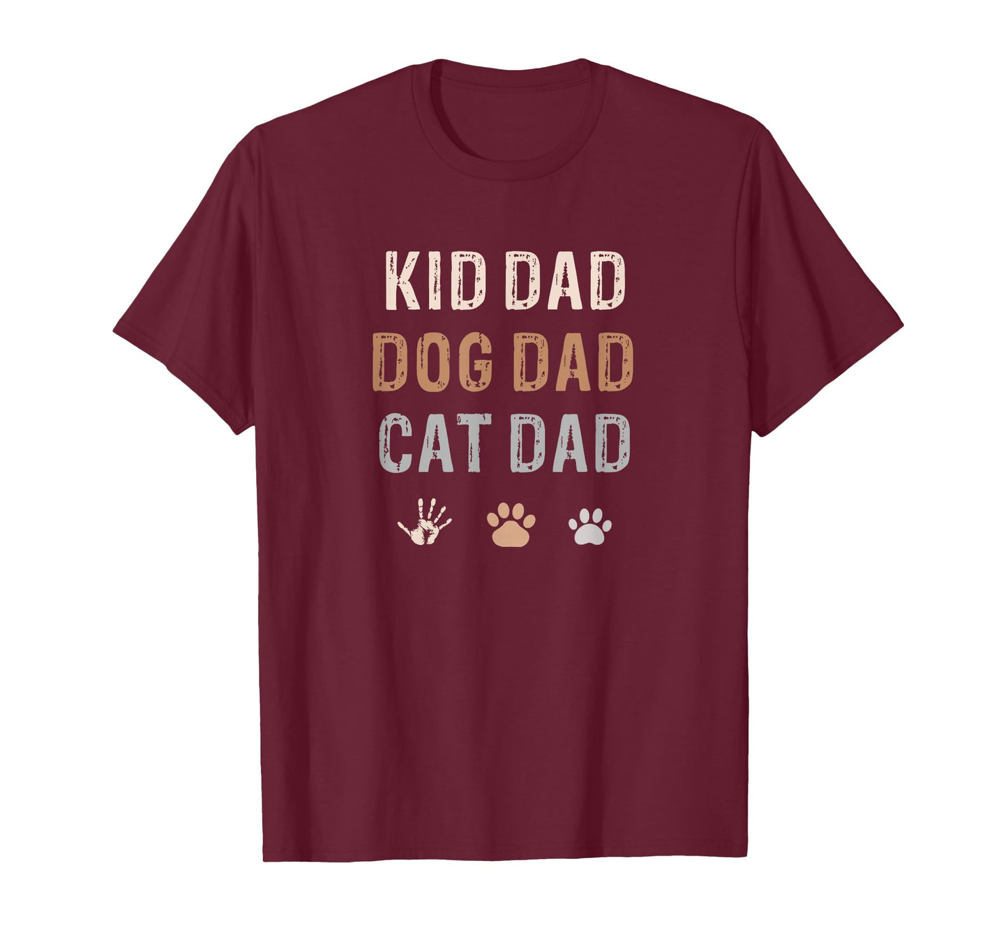 Funny Kid, Dog, Cat Dad Shirt Fur Papa Parent Father's Day T-Shirt