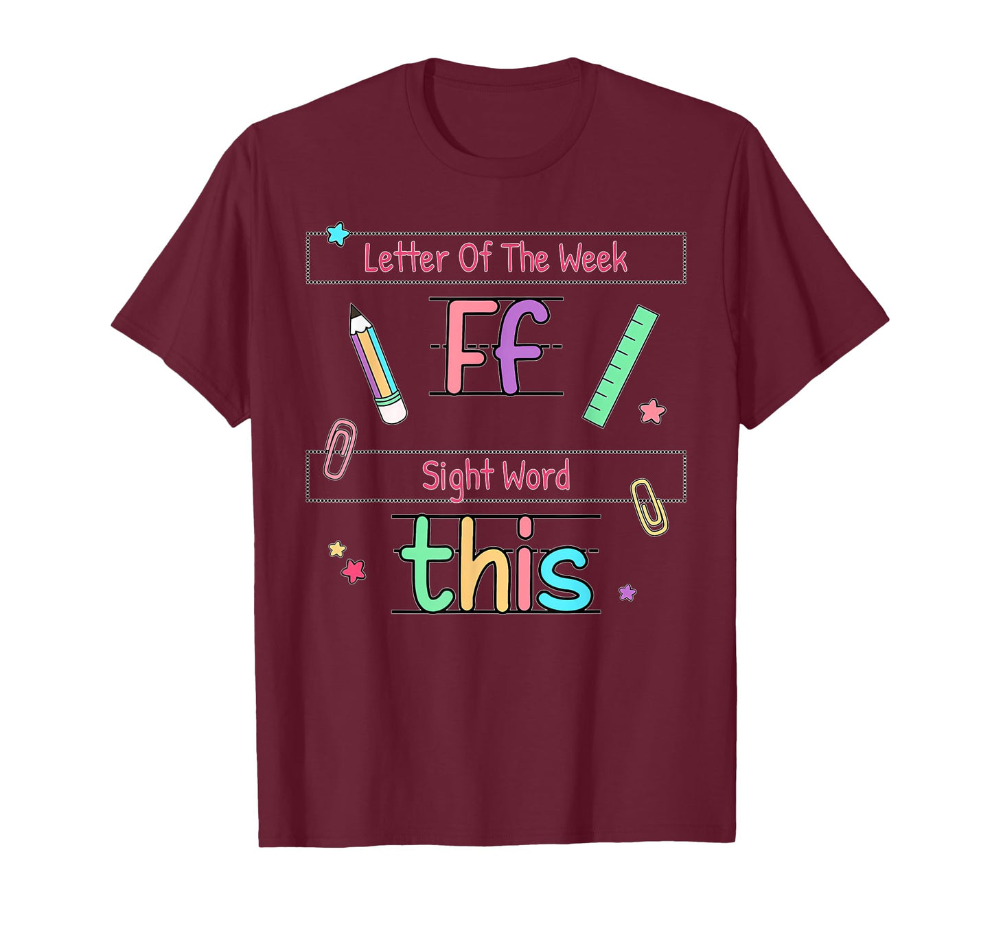 Letter of the Week Ff Sight Word This Teacher T-Shirt