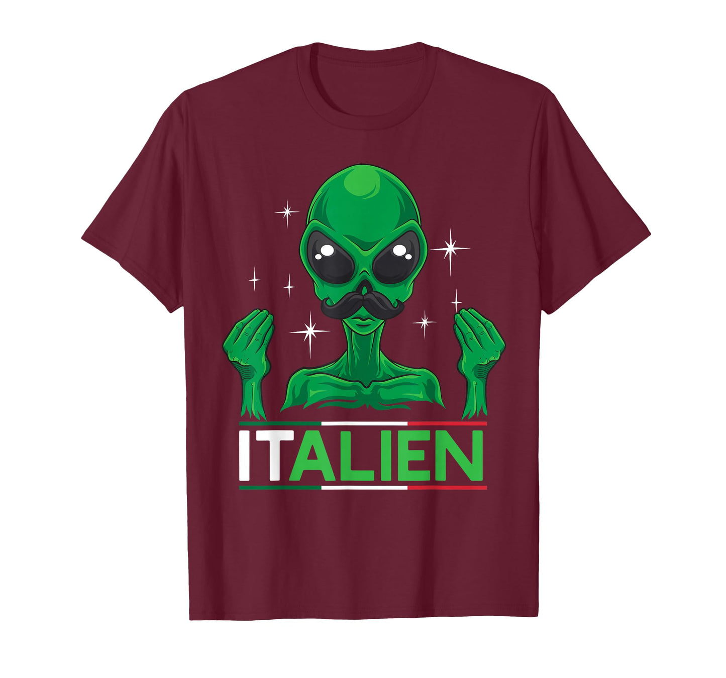 Funny Italian Alien Pun Italy Hand Gesture T-Shirt