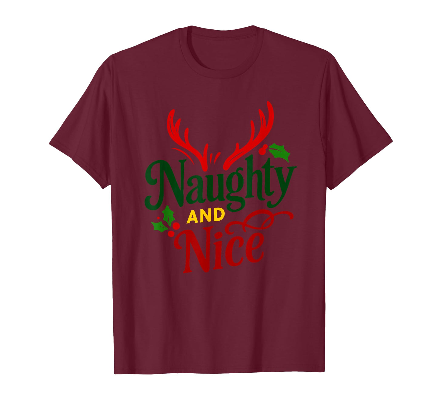 Nice Naughty Antlers and Nice Speech Costume T-Shirt