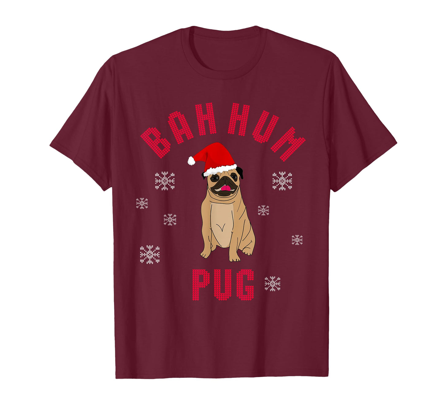 Bah Hum Pug - Funny Novelty Christmas T Shirt