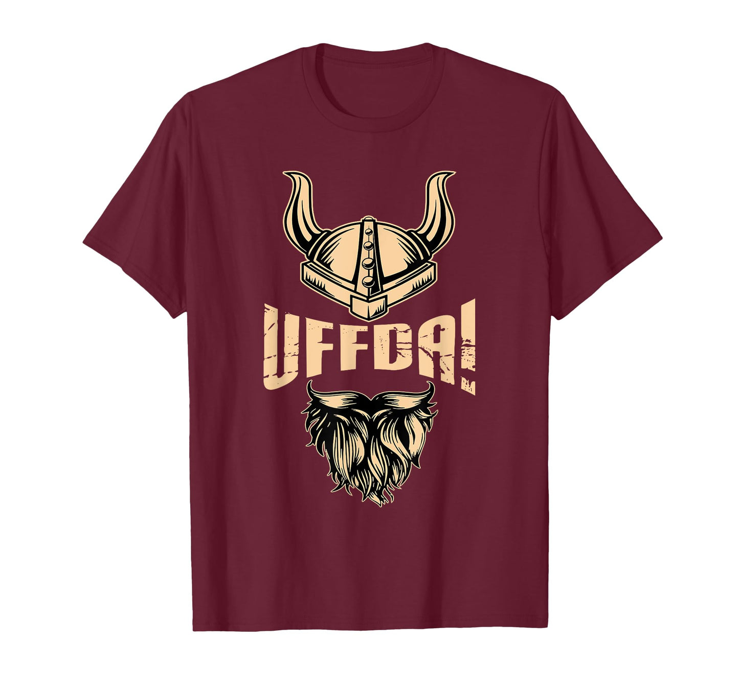 Norse Viking sayings Norsemen warrior Uff Da American Norwegian Quote Roots Viking Helmet Beard T-Shirt