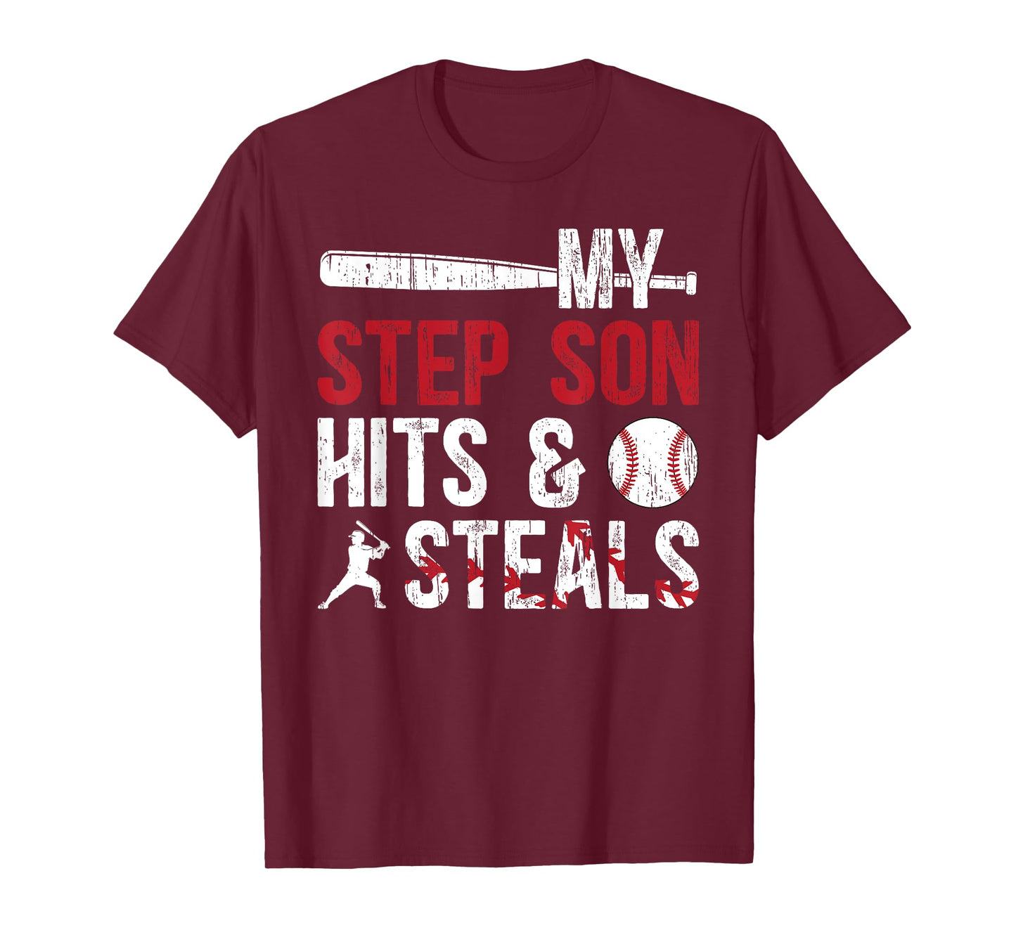 My Stepson Baseball Stepdad Of A Baseball Player Stepfather T-Shirt