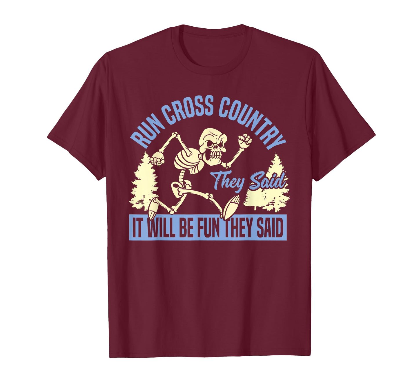 Cross Country Running Skeleton XC Runner T-Shirt