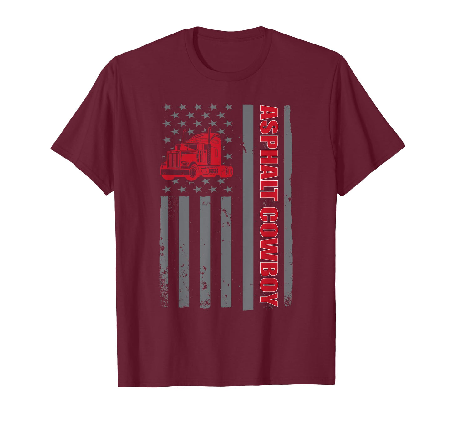 Asphalt Cowboy Patriotic Truck Lover USA Trucker Fanatic T-Shirt