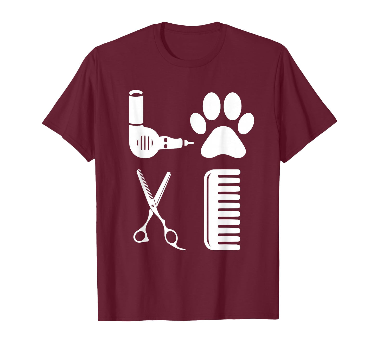 Cool Dog Groomer Art For Men Women Dog Grooming Pet Groomer T-Shirt