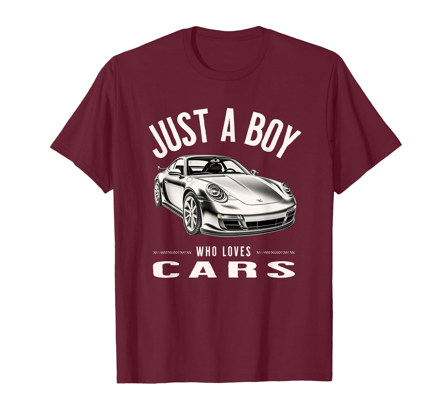 Just a Boy Who Loves Cars Supercar Sports Car T-Shirt