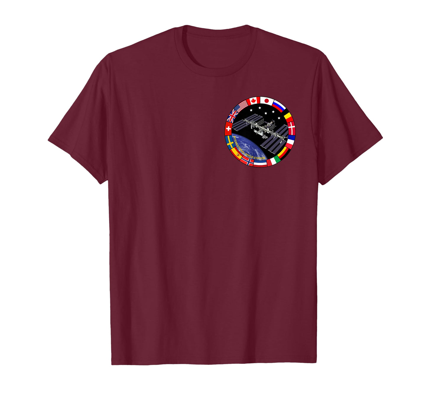International Space Station T-Shirt NASA ISS Pocket Logo T-Shirt