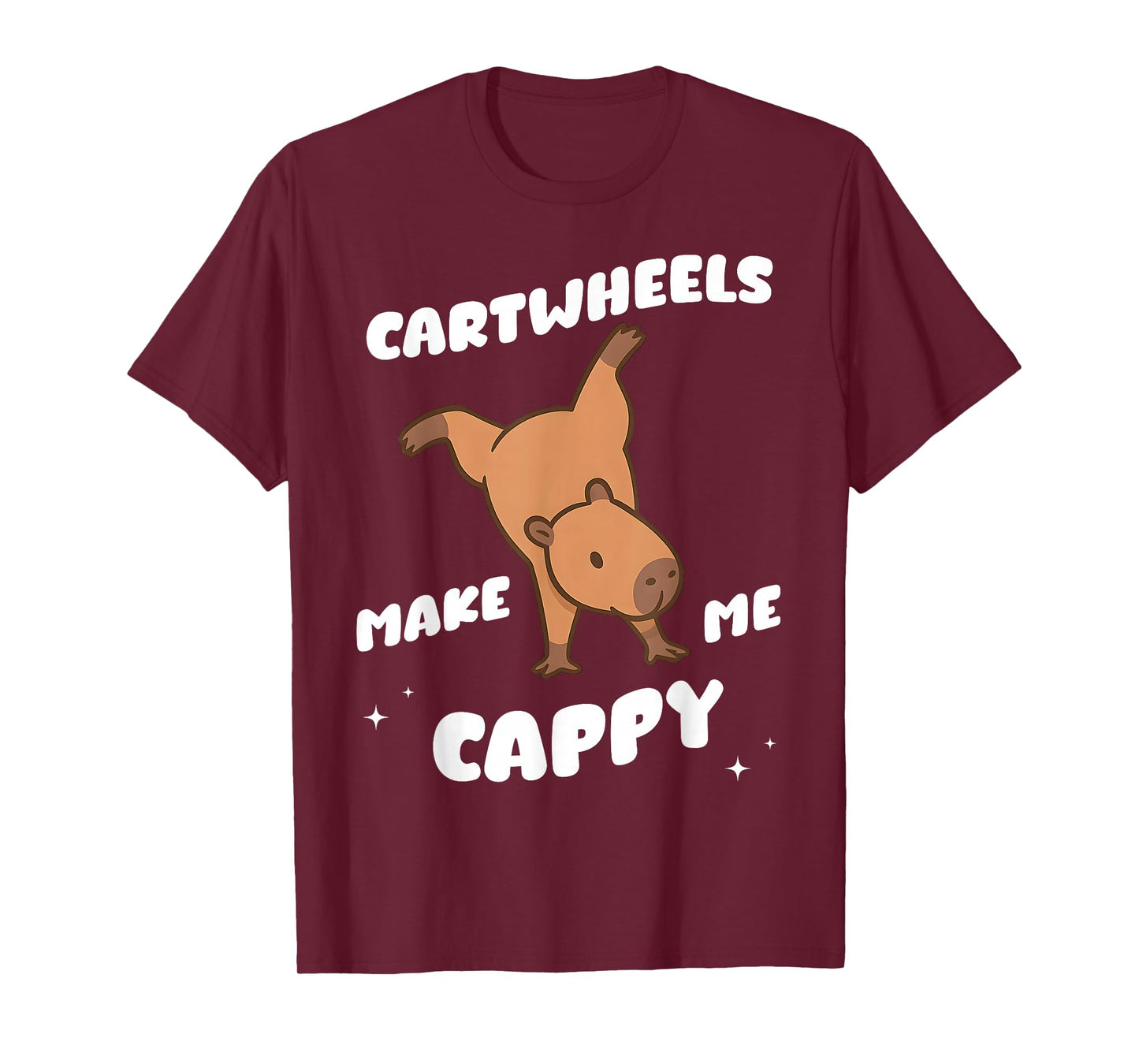 Capybara Cartwheel Gymnastics Tumbling Animal Girls Cute T-Shirt