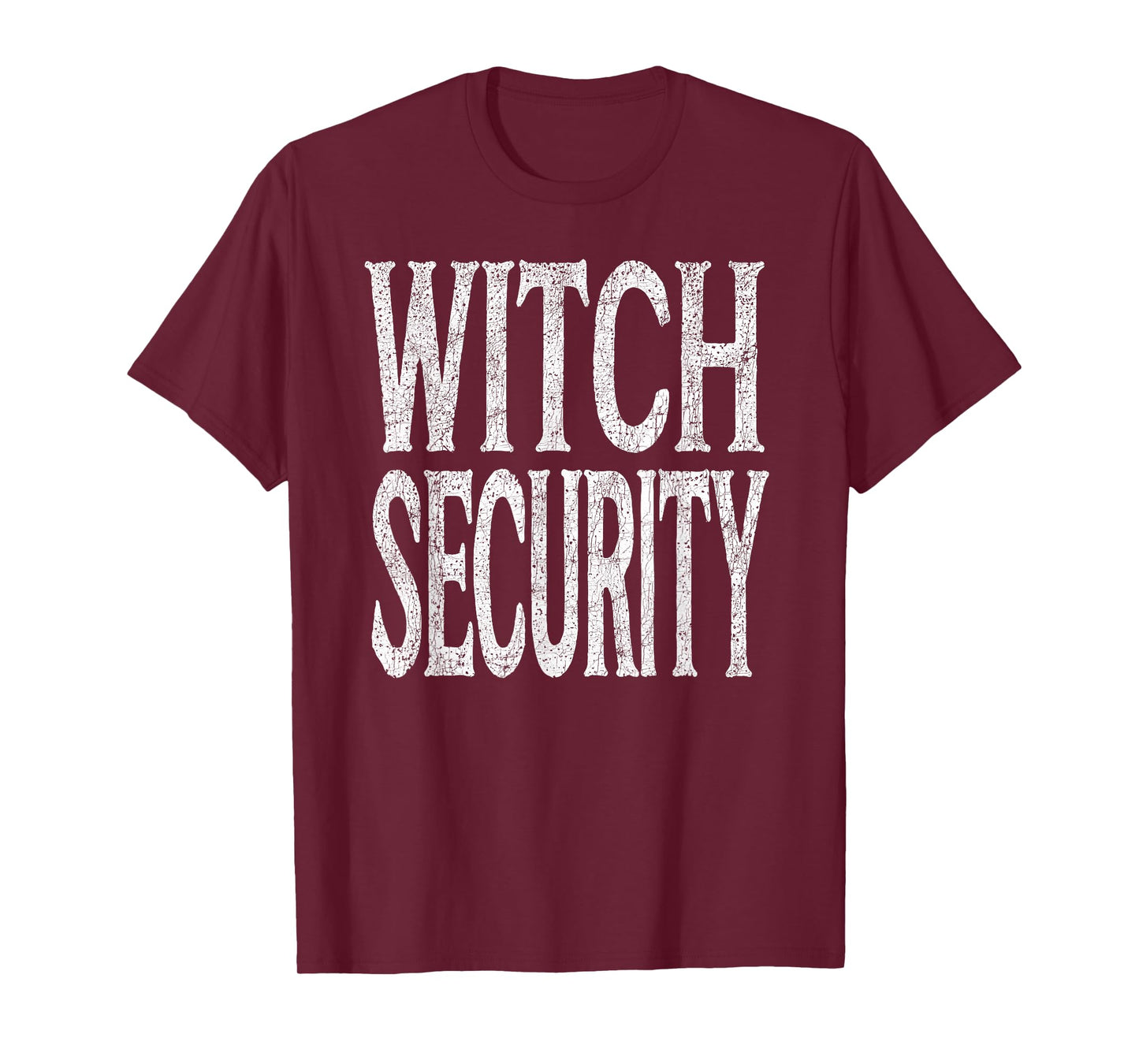 Witch Halloween Costumes Unisex-Adult Black Short Sleeve T-Shirt, Small, Witch Security
