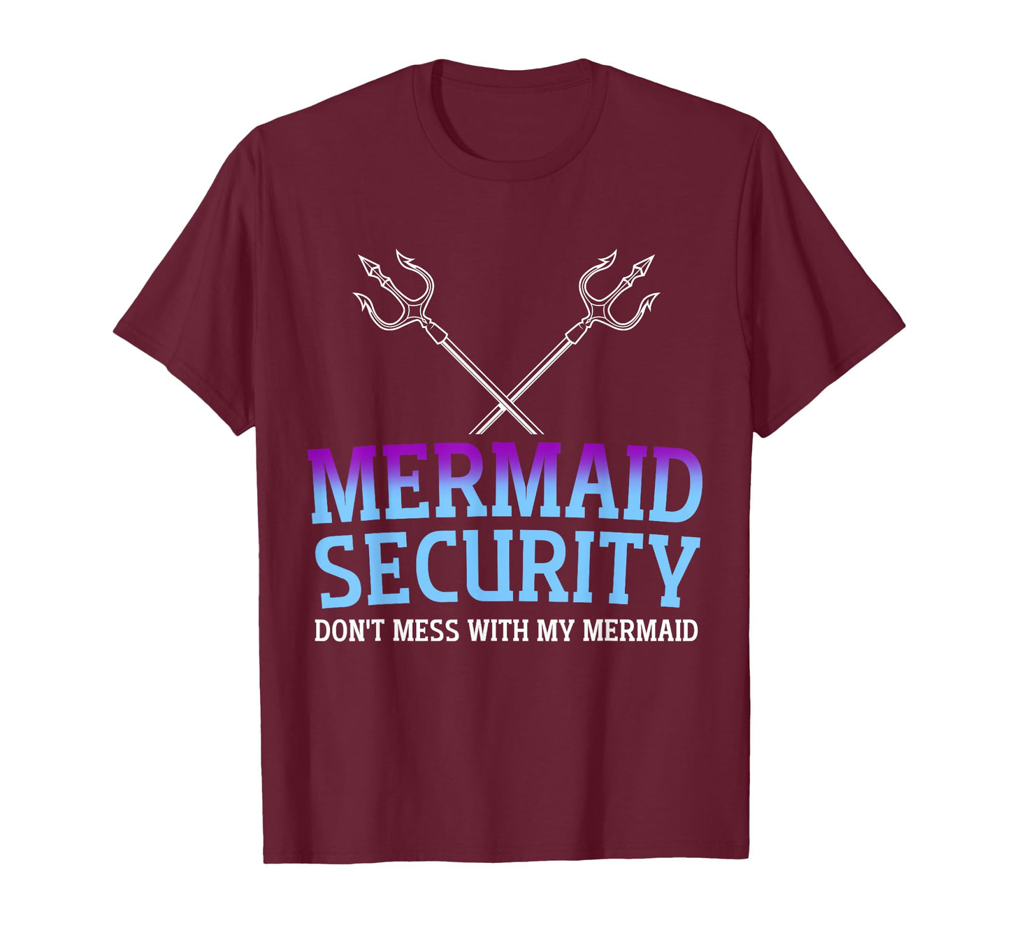Mermaid Security Mermaid Dad Birthday Merdad Father's Day T-Shirt
