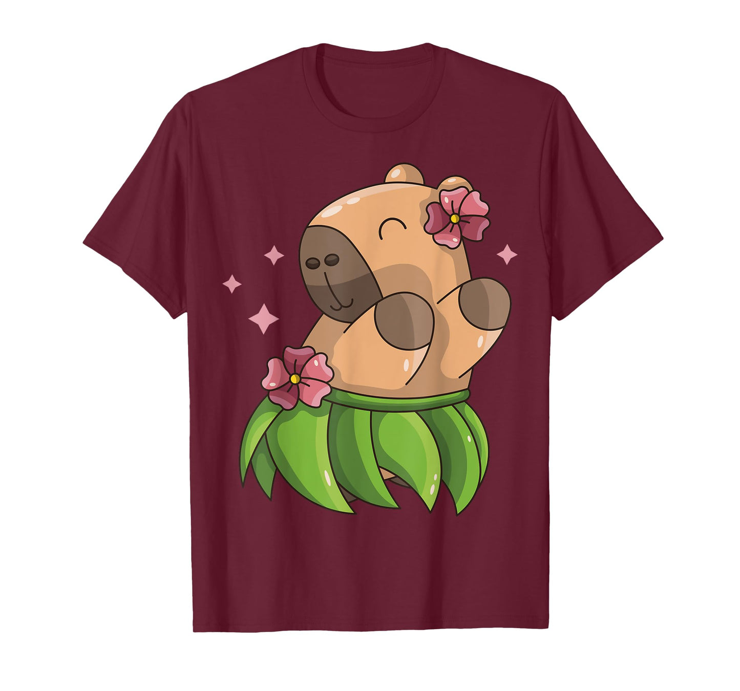 Capybara Luau Dancing Hawaii Vacation Clothes Girls Women T-Shirt