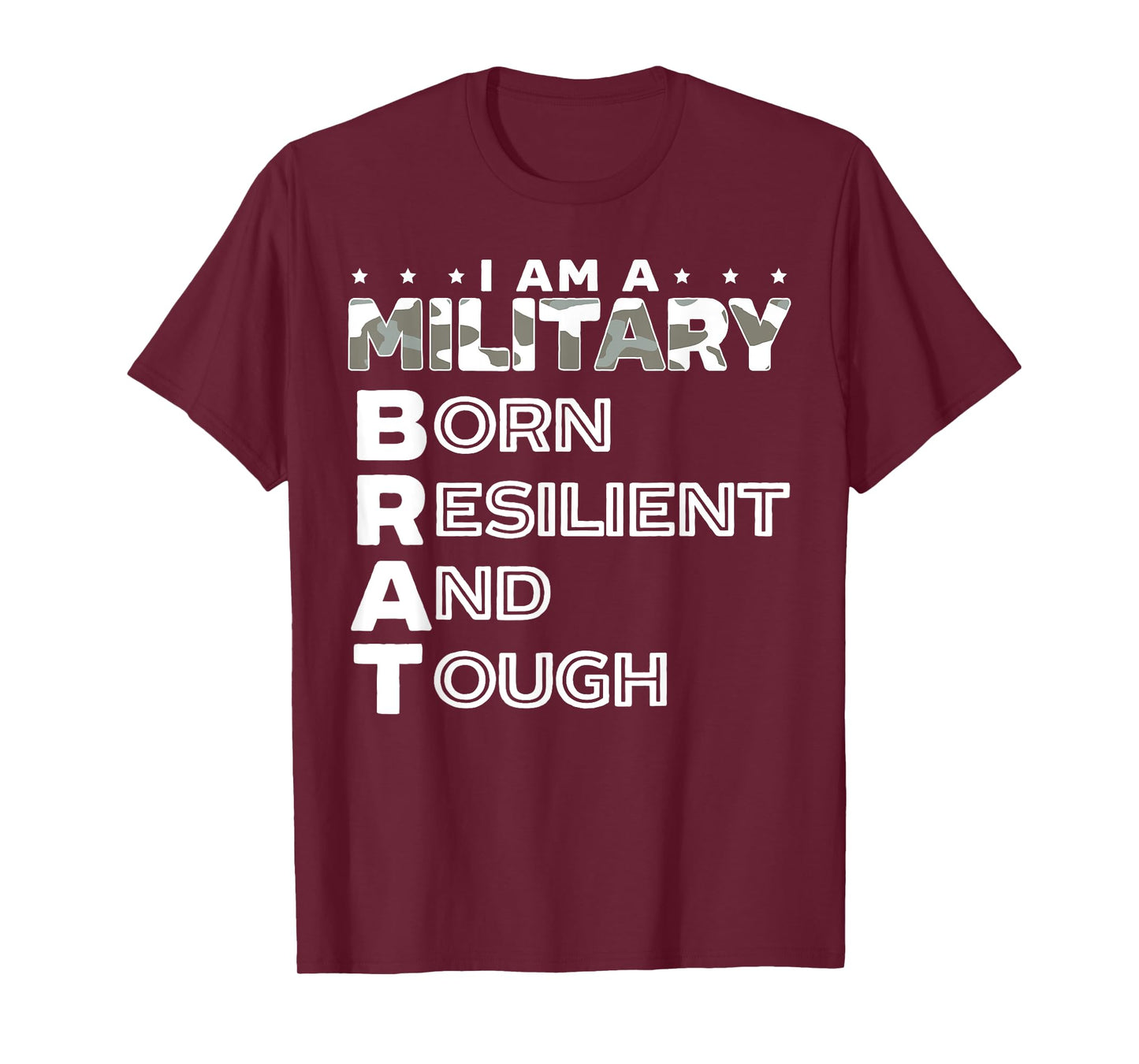 I Am A Military Brat Veteran Soldier Military Child Month T-Shirt