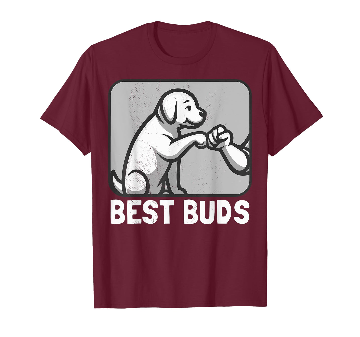 Dog with fist bump. Best buds. T-Shirt