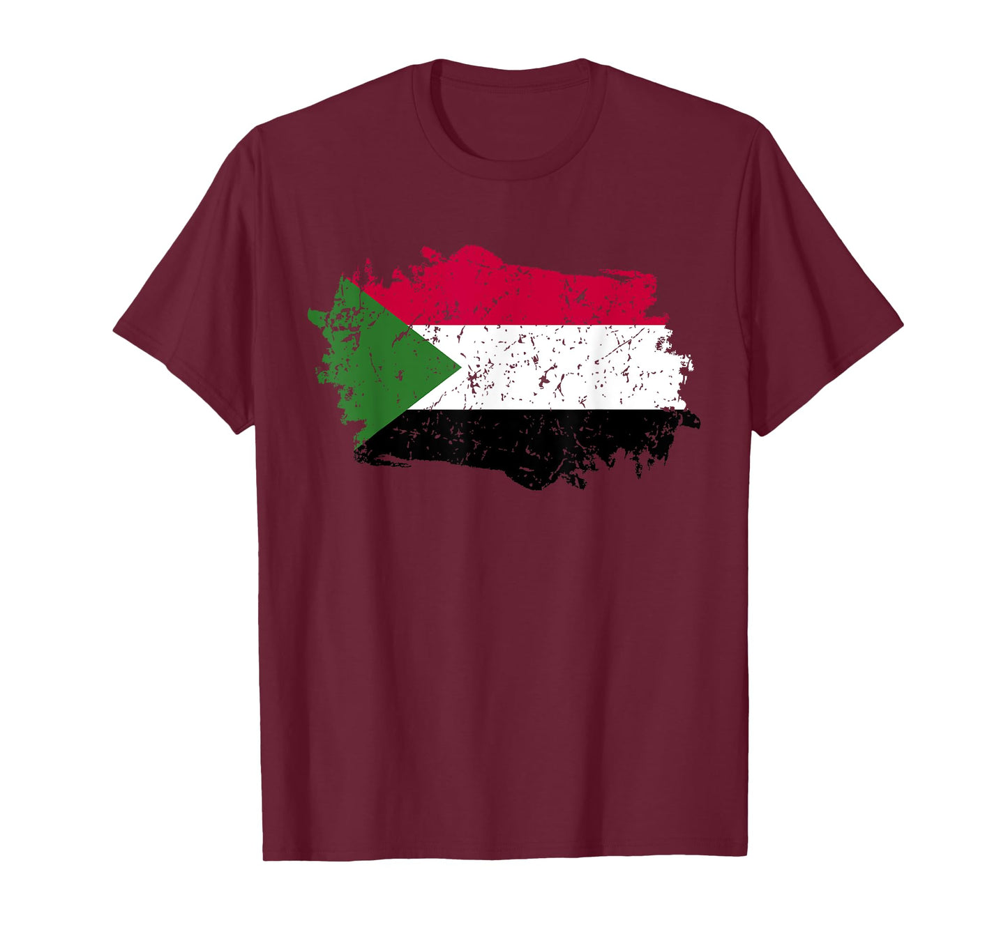 Sudan Flag Design Grunge Country Flag Sudan T-Shirt