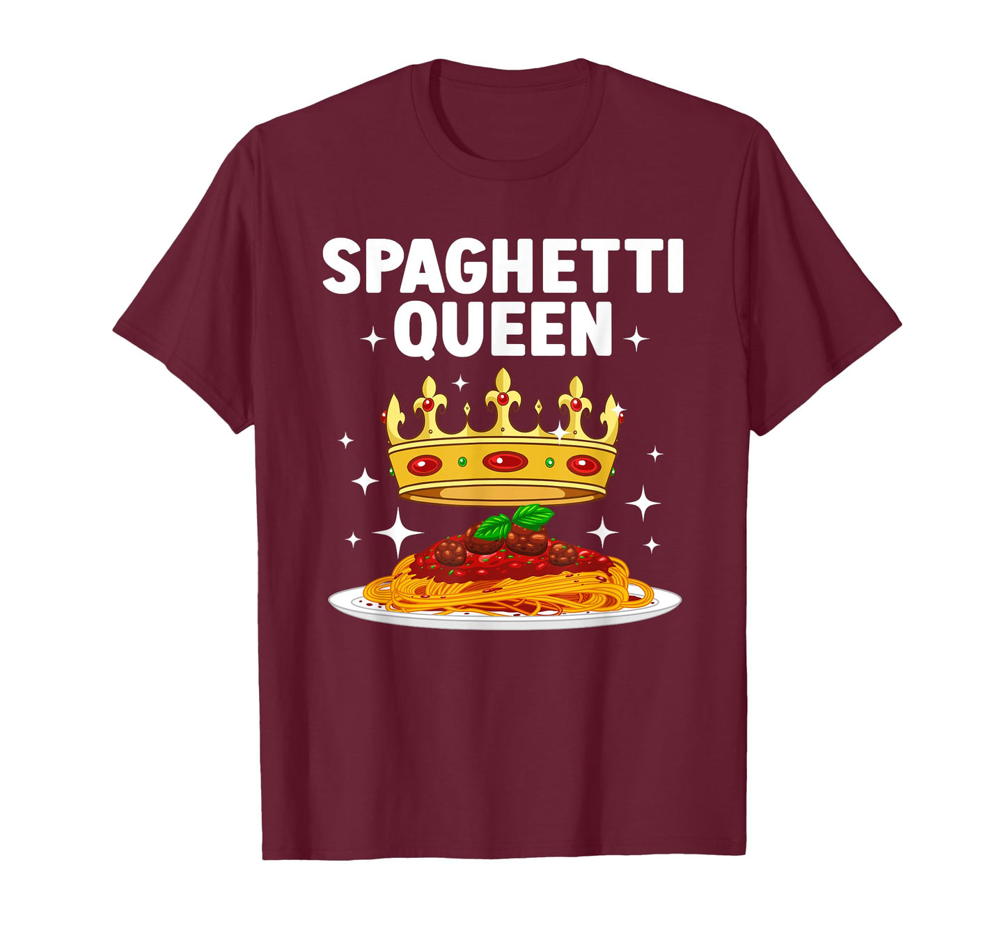 Best Spaghetti Queen Design For Women Girls Spaghetti Lovers T-Shirt