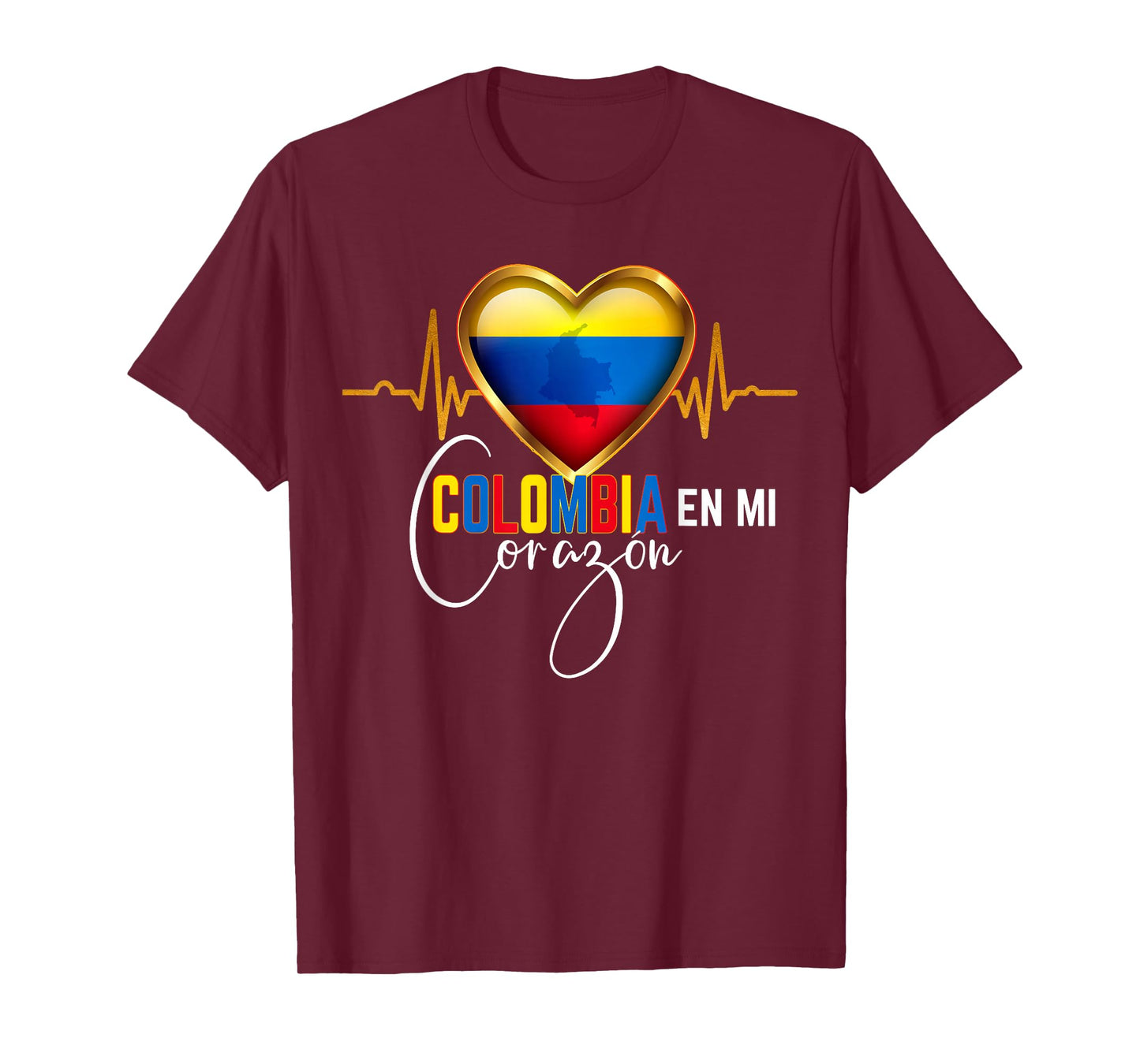 Colombia en mi Corazon Colombian Pride Matching T-Shirt