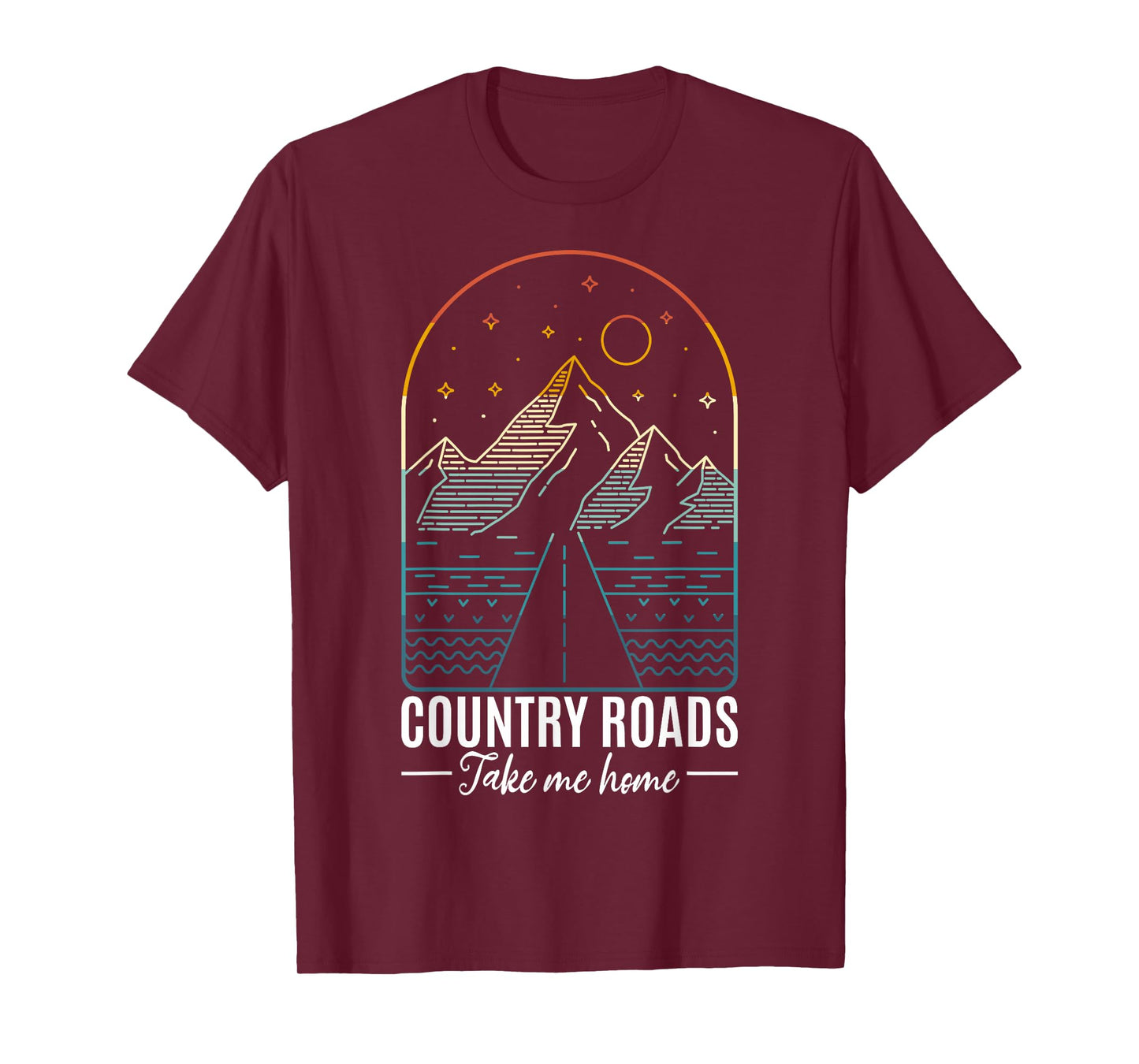 Country Roads Take Me Home Country Roads Retro Country T-Shirt