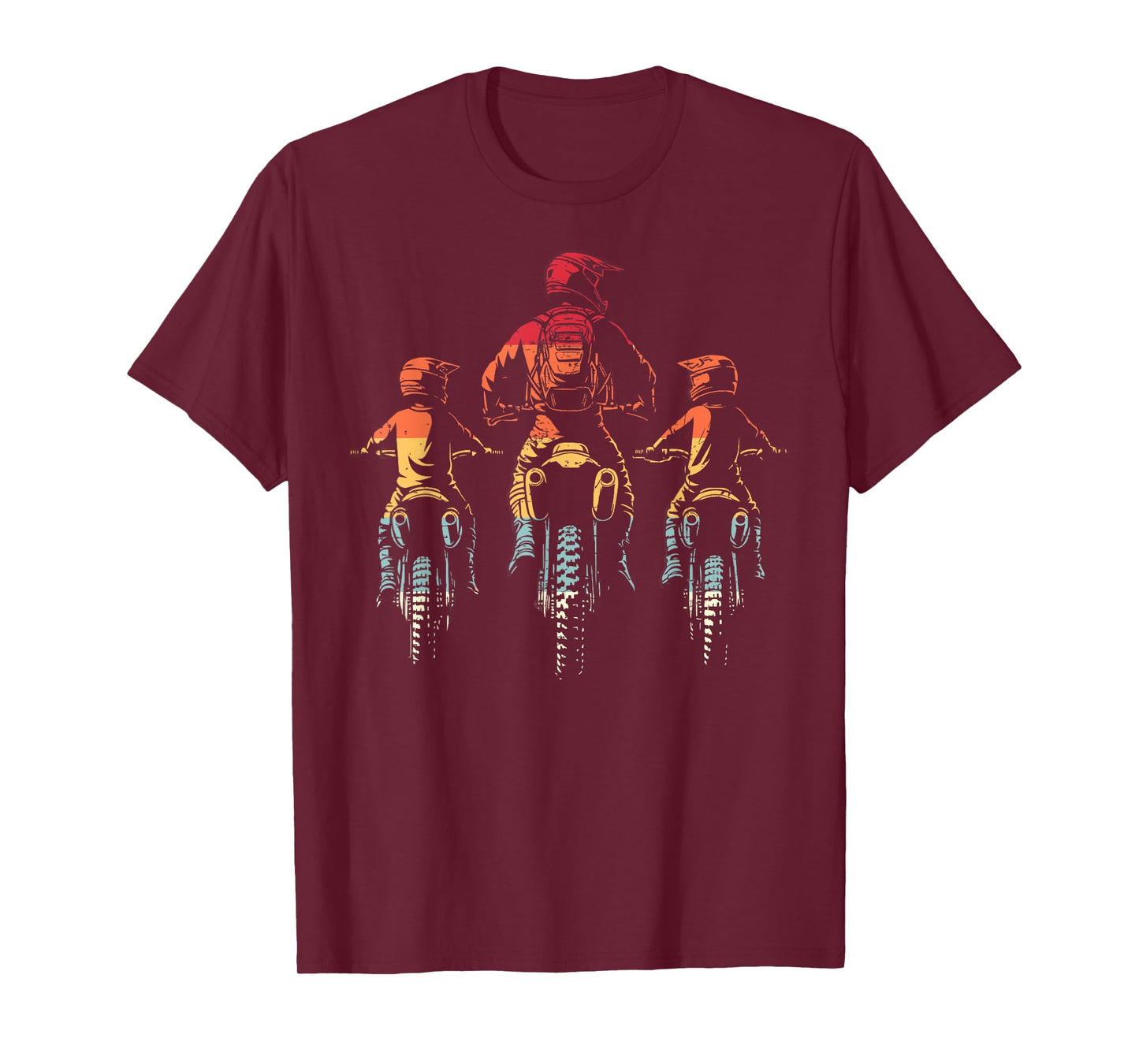 Dad Motocross Lover Tee Father's Day MotoDad of 2 Kids T-Shirt