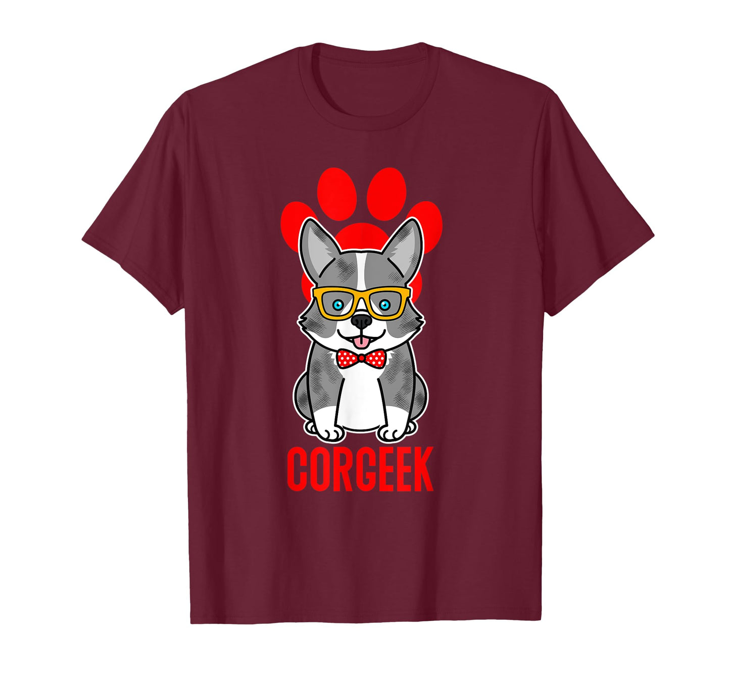 Funny Blue Merle Corgi Corgeek Graphic T-Shirt