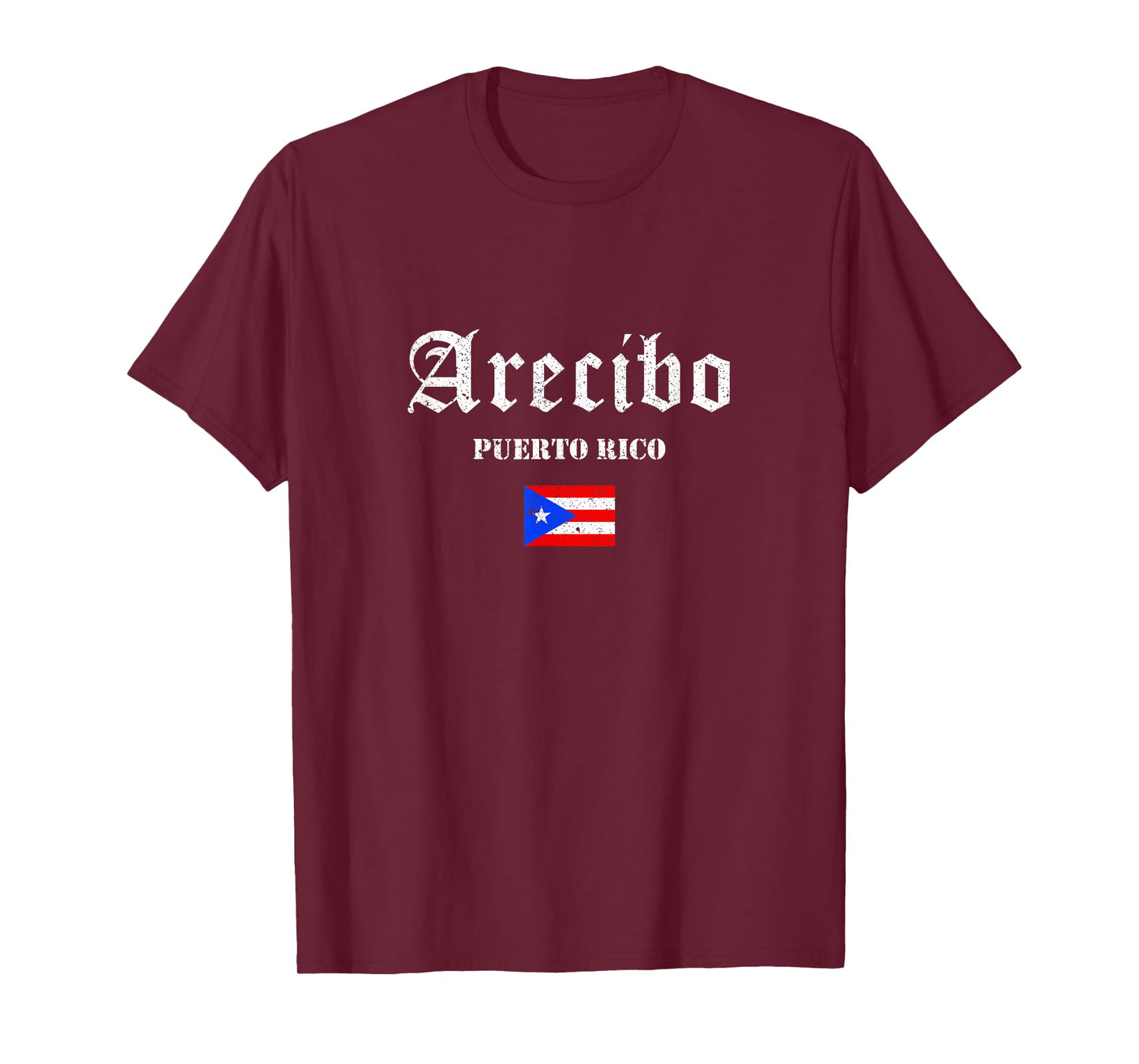 Vintage Arecibo Puerto Rico Flag Pride Home Root Travel T-Shirt