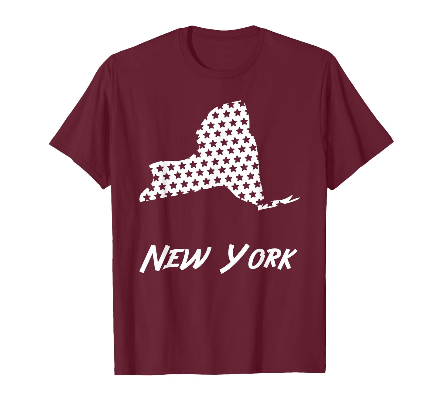 New York USA State Outline Stars Vintage Retro Design T-Shirt