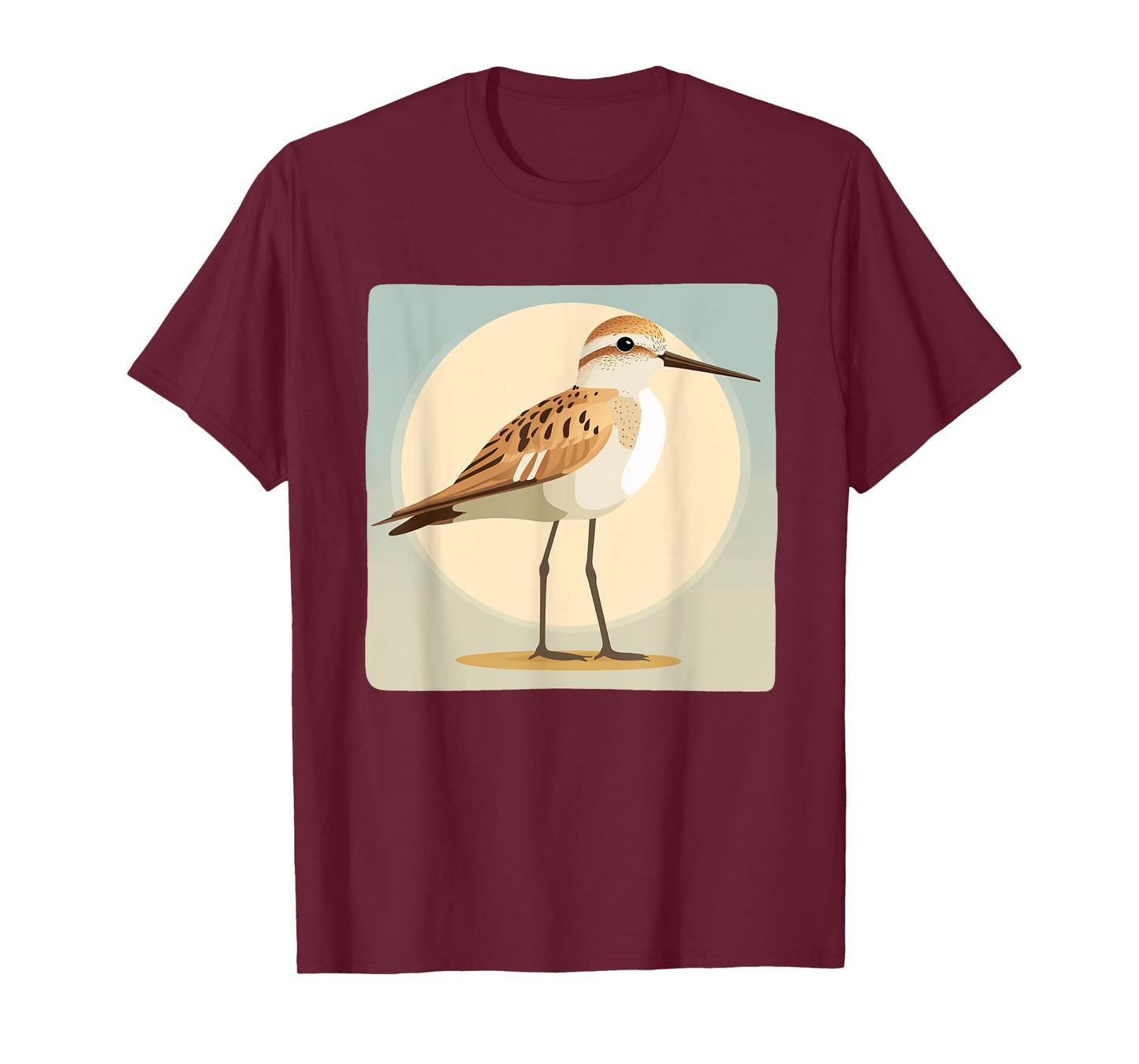 Funny Sandpiper Bird Strolling Along the Shore T-Shirt