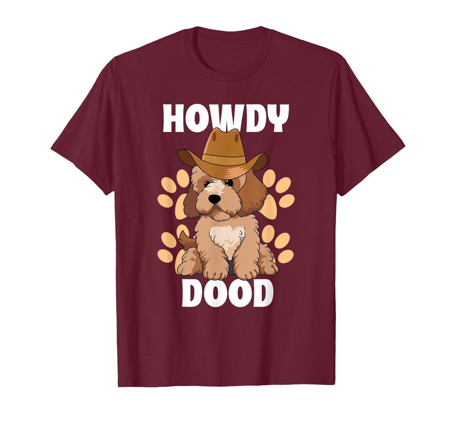 Goldendoodle Howdy Dood Funny Doodle Dog Country Cowboy Hat T-Shirt